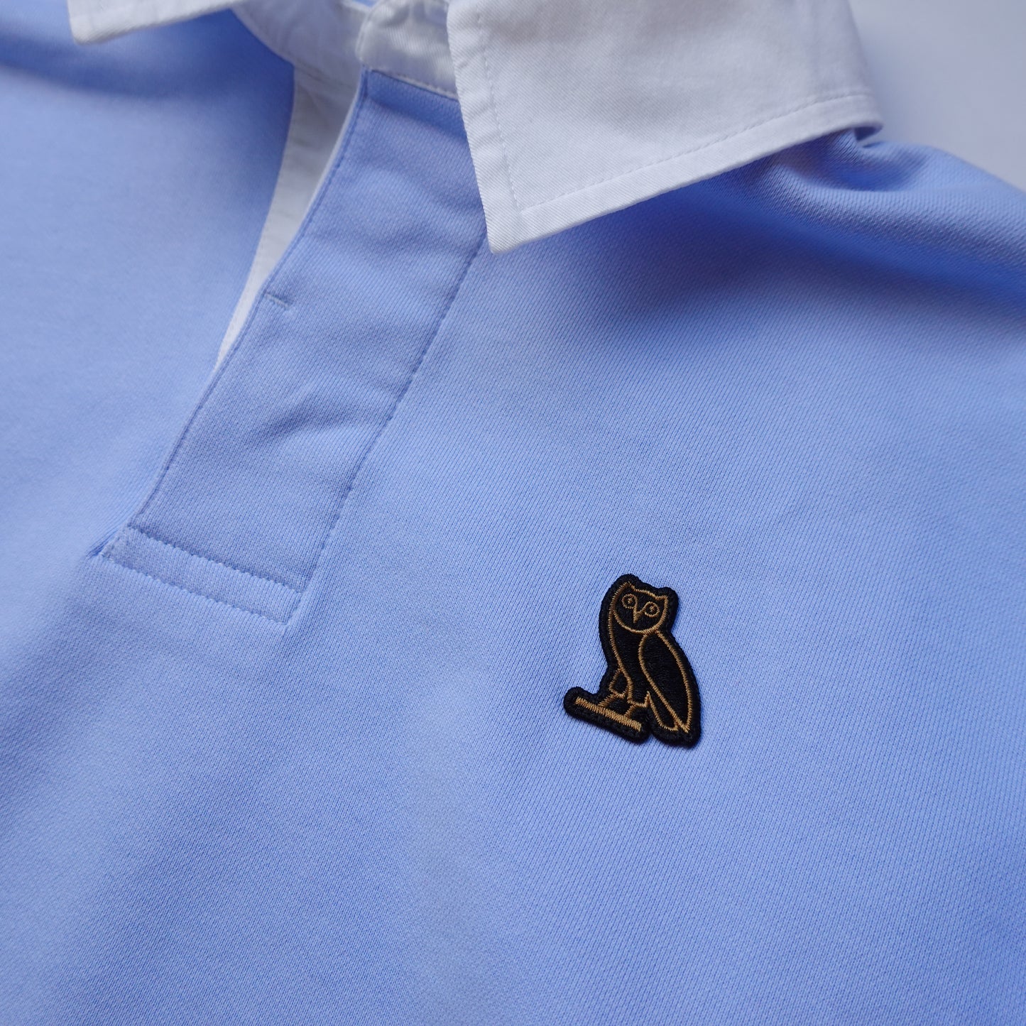 OVO Classic Logo Rugby Shirt Baby Blue - Size M
