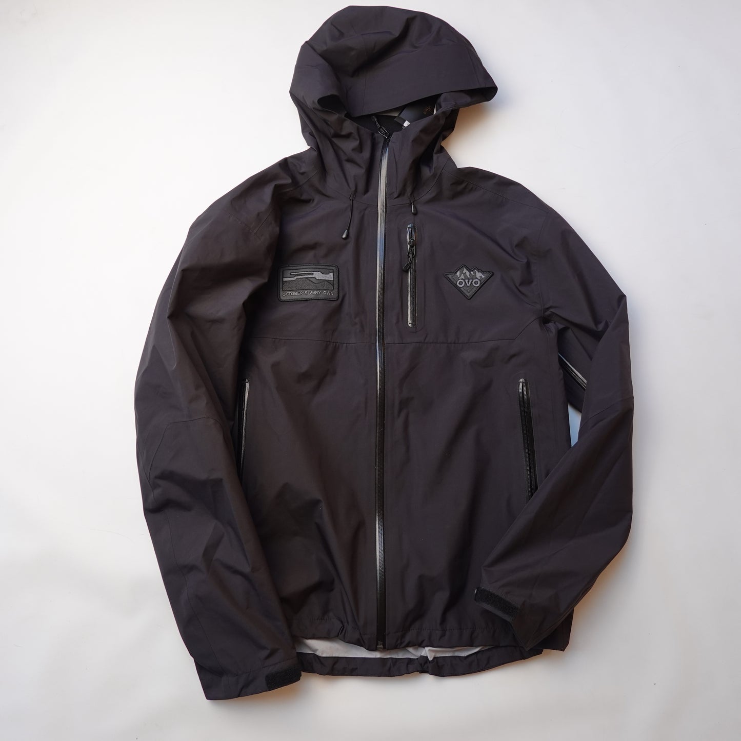 OVO Rain Shell Jacket Black - Multiple Sizes