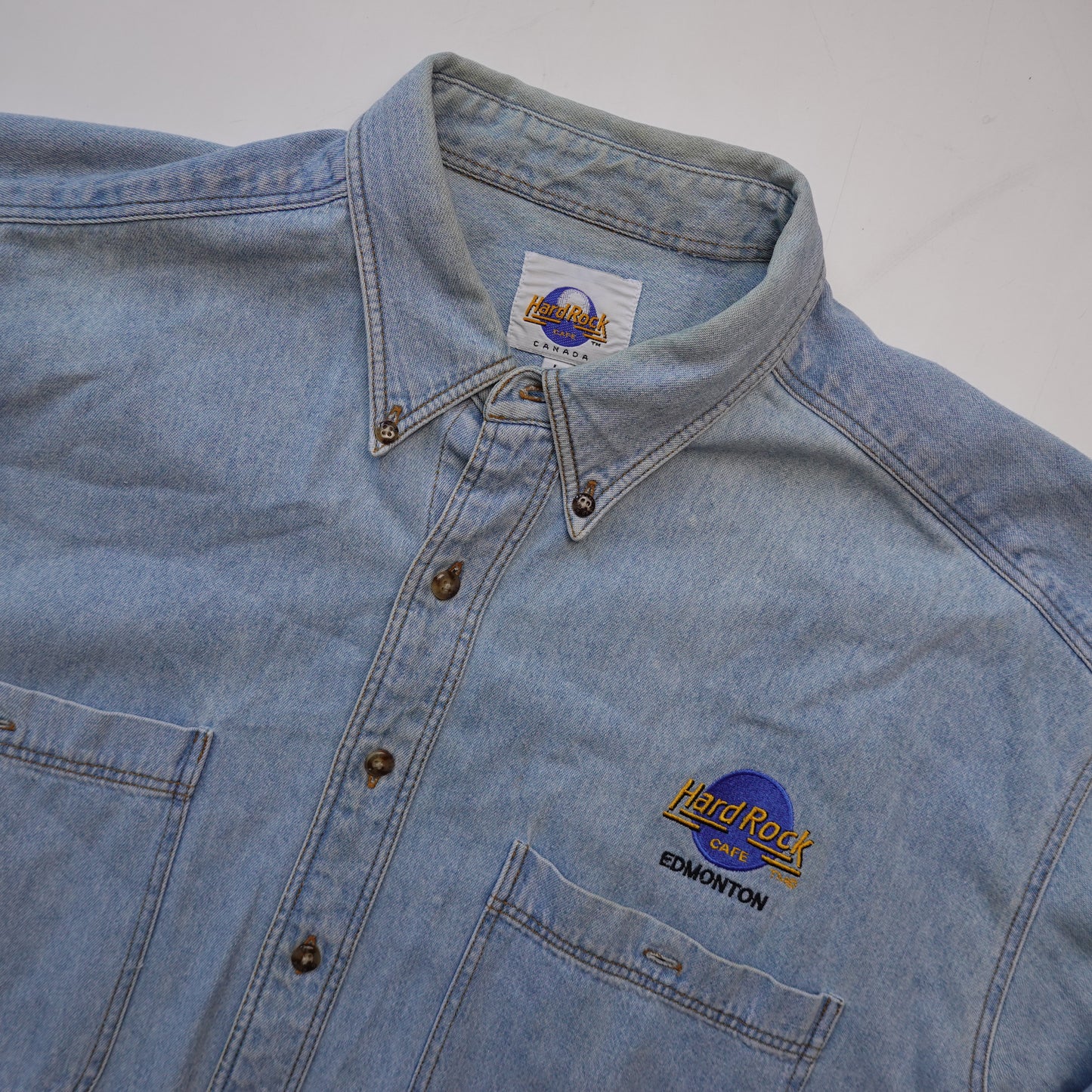 Hard Rock Edmonton Denim Button Up - Size L