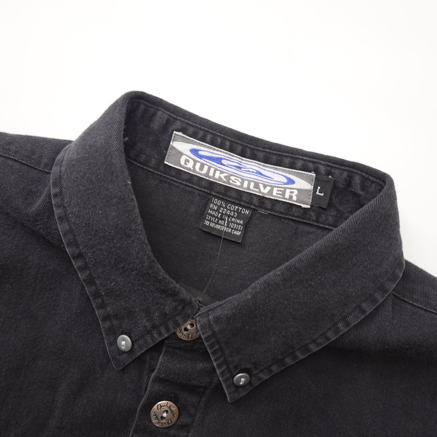 1990s Quicksilver Button Up - Size L