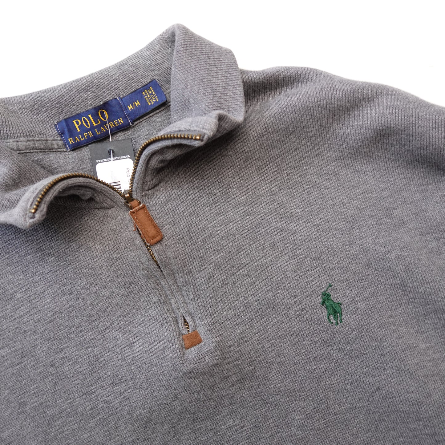 Polo 1/4 Grey Zip Up - Size M