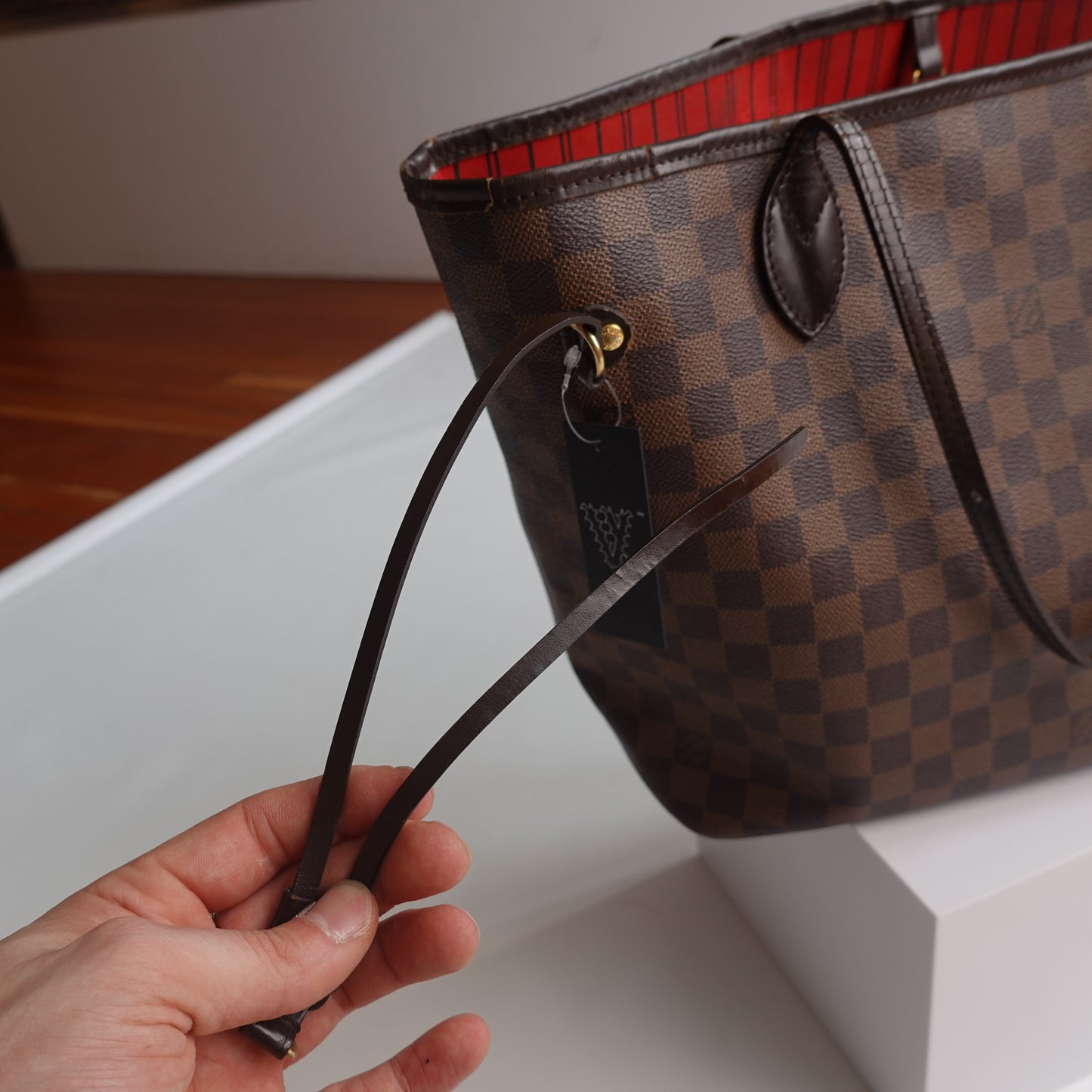 Louis Vuitton Neverfull Damier Ebene Tote Bag