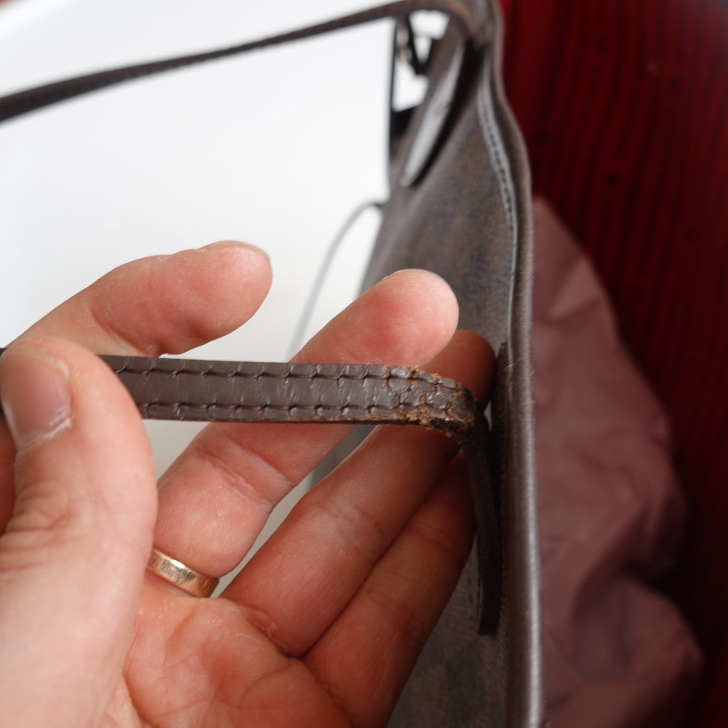Louis Vuitton Neverfull Damier Ebene Tote Bag