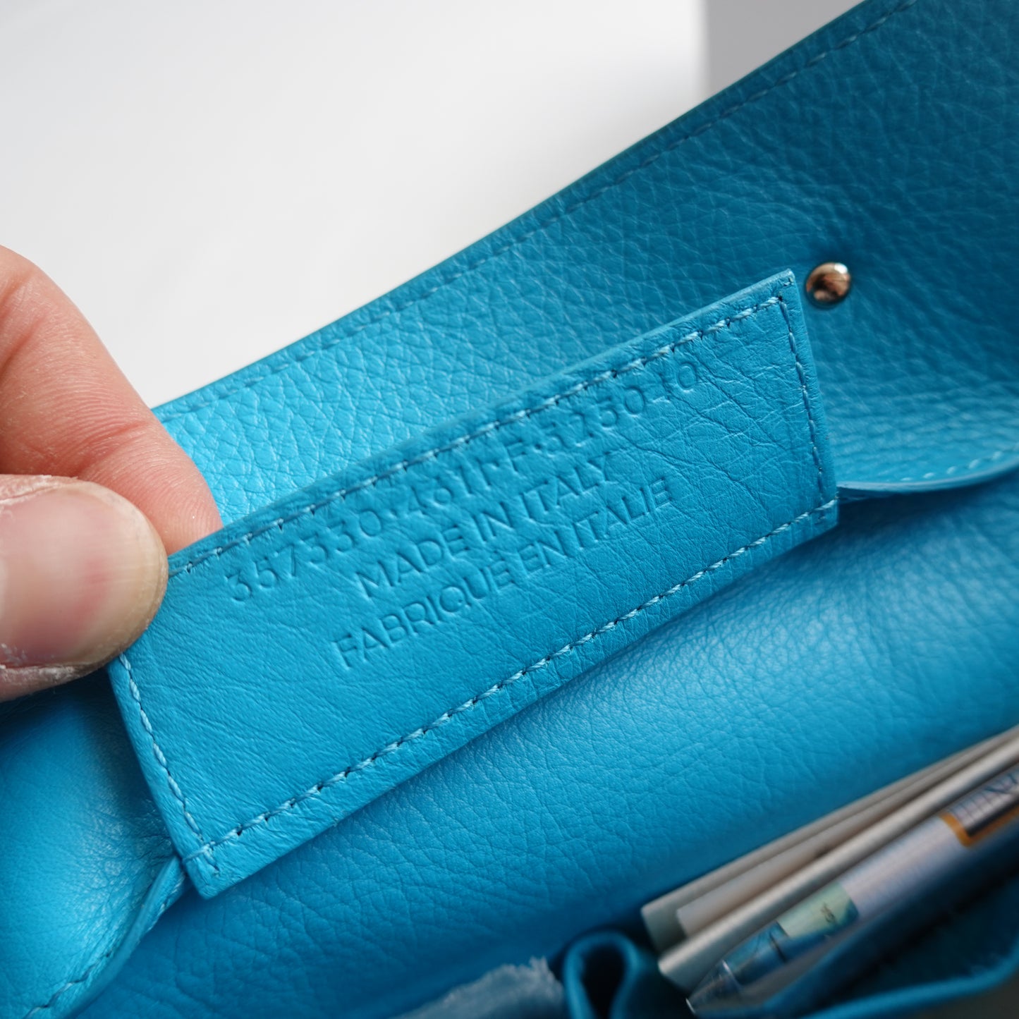 Balenciaga Papier A4 Turquoise Tote Bag