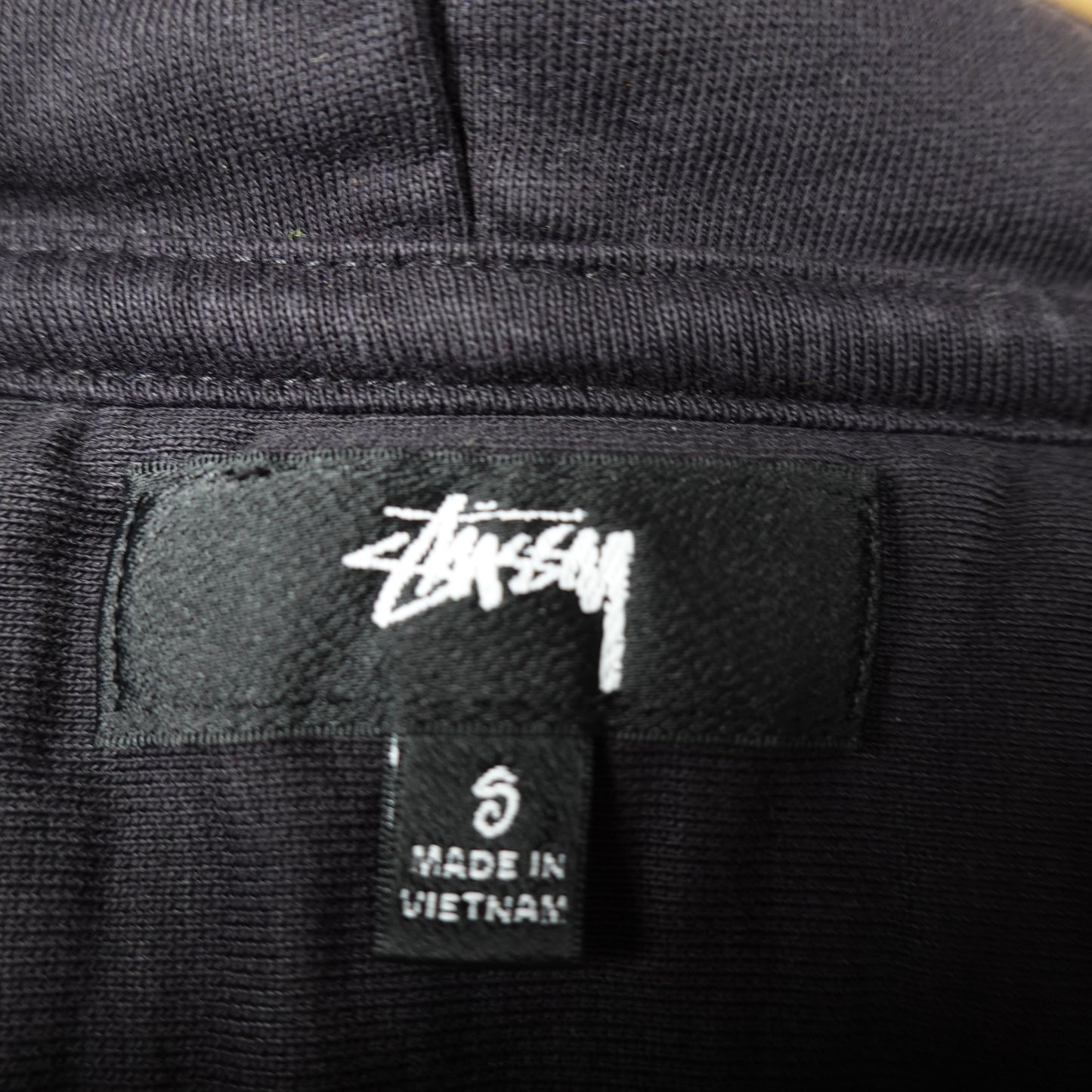 Stussy Black Zip Up Hoodie - Size S