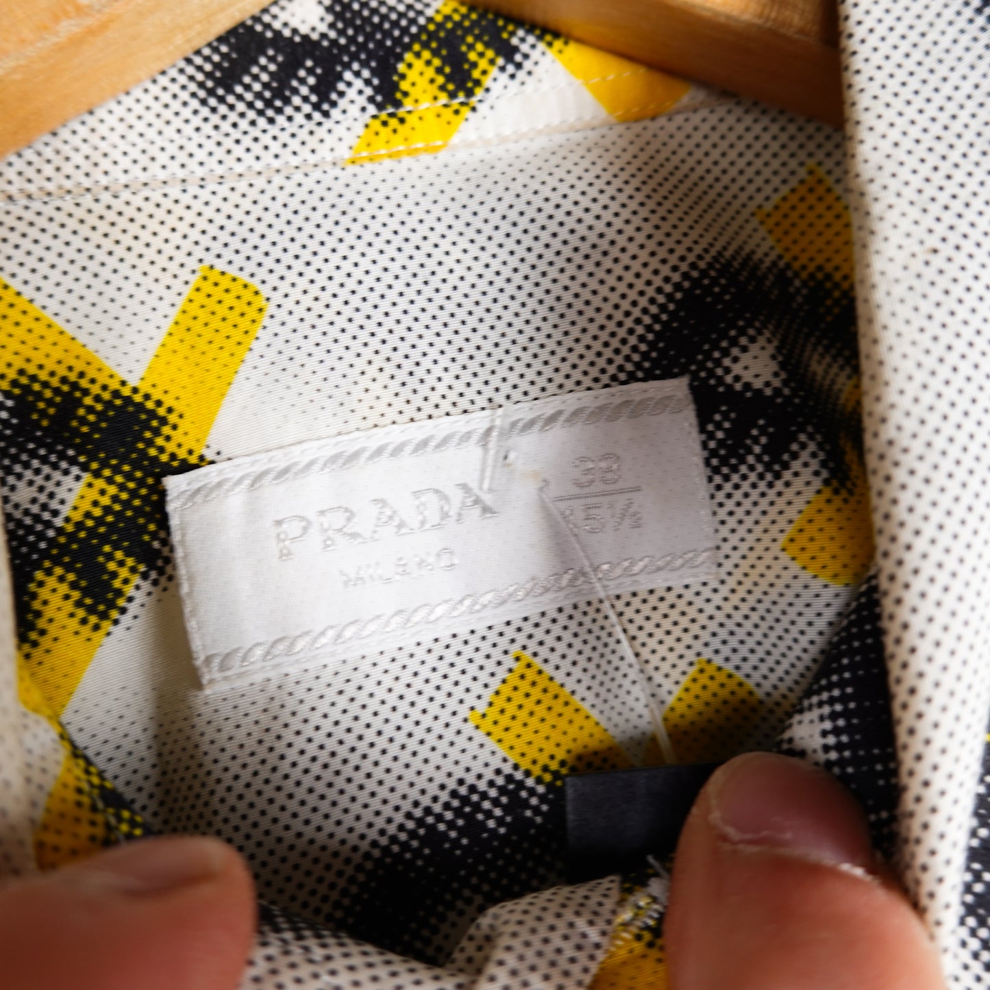 2015 Prada Eye Logo Button Up - Size M