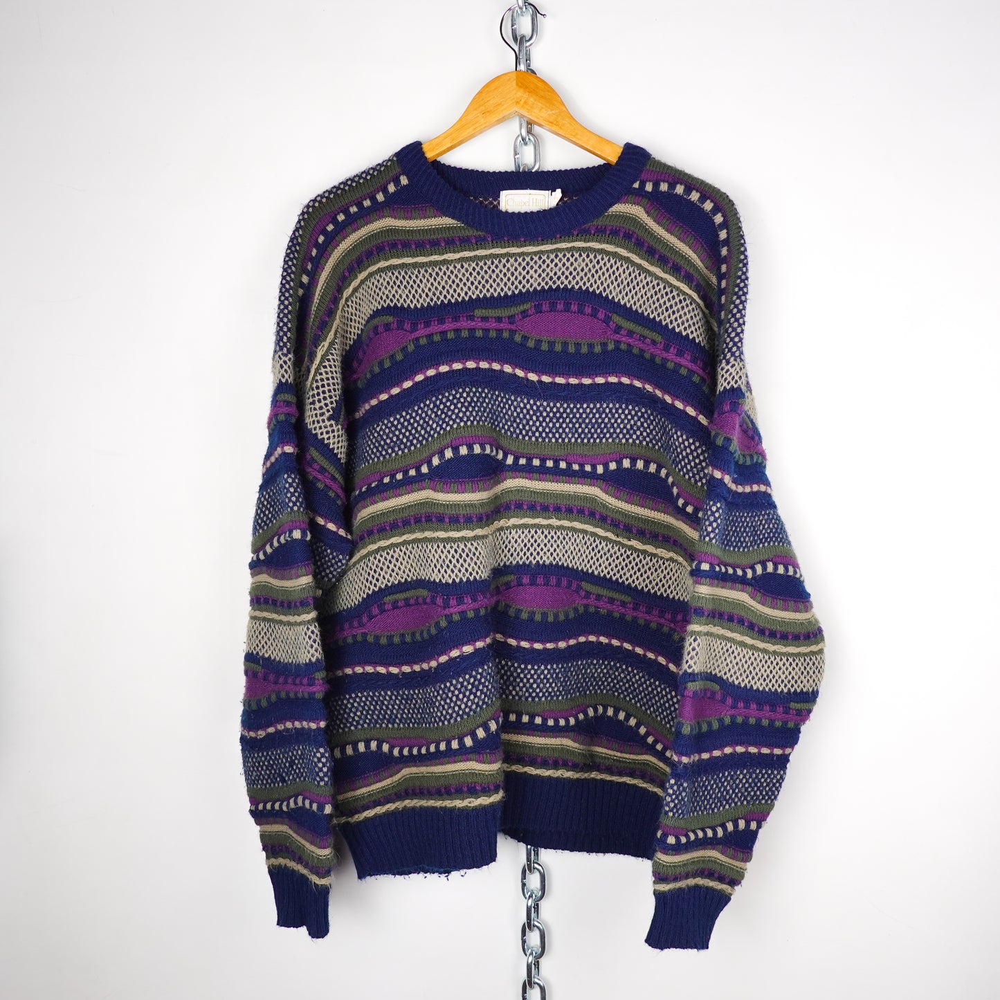 Vintage Chapel Hill 3D Knit Sweater - Size XL