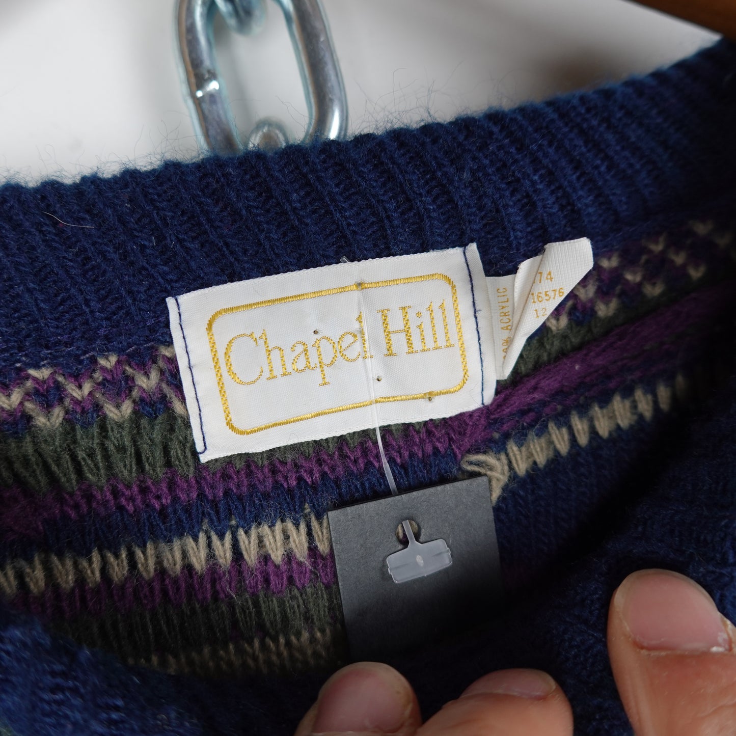 Vintage Chapel Hill 3D Knit Sweater - Size XL