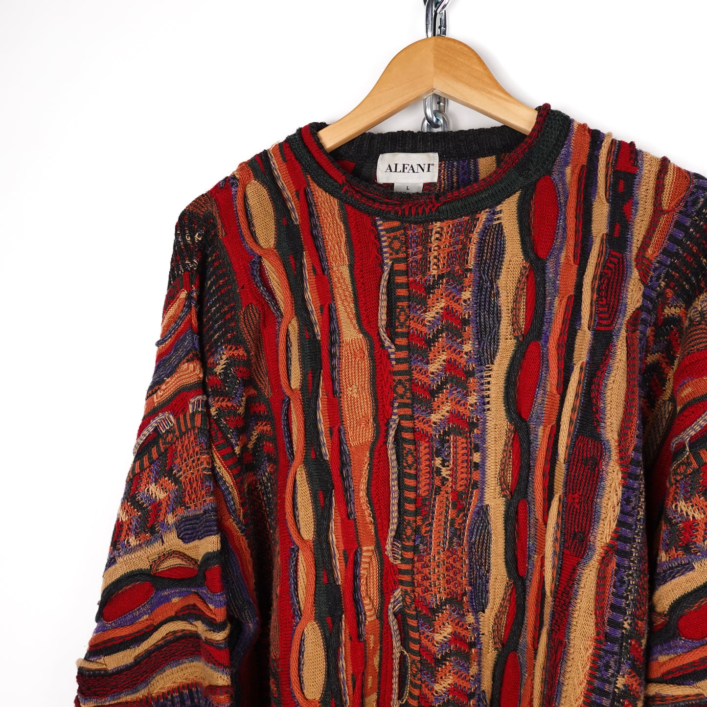 Vintage Alfant 3D Knit Sweater - Size L