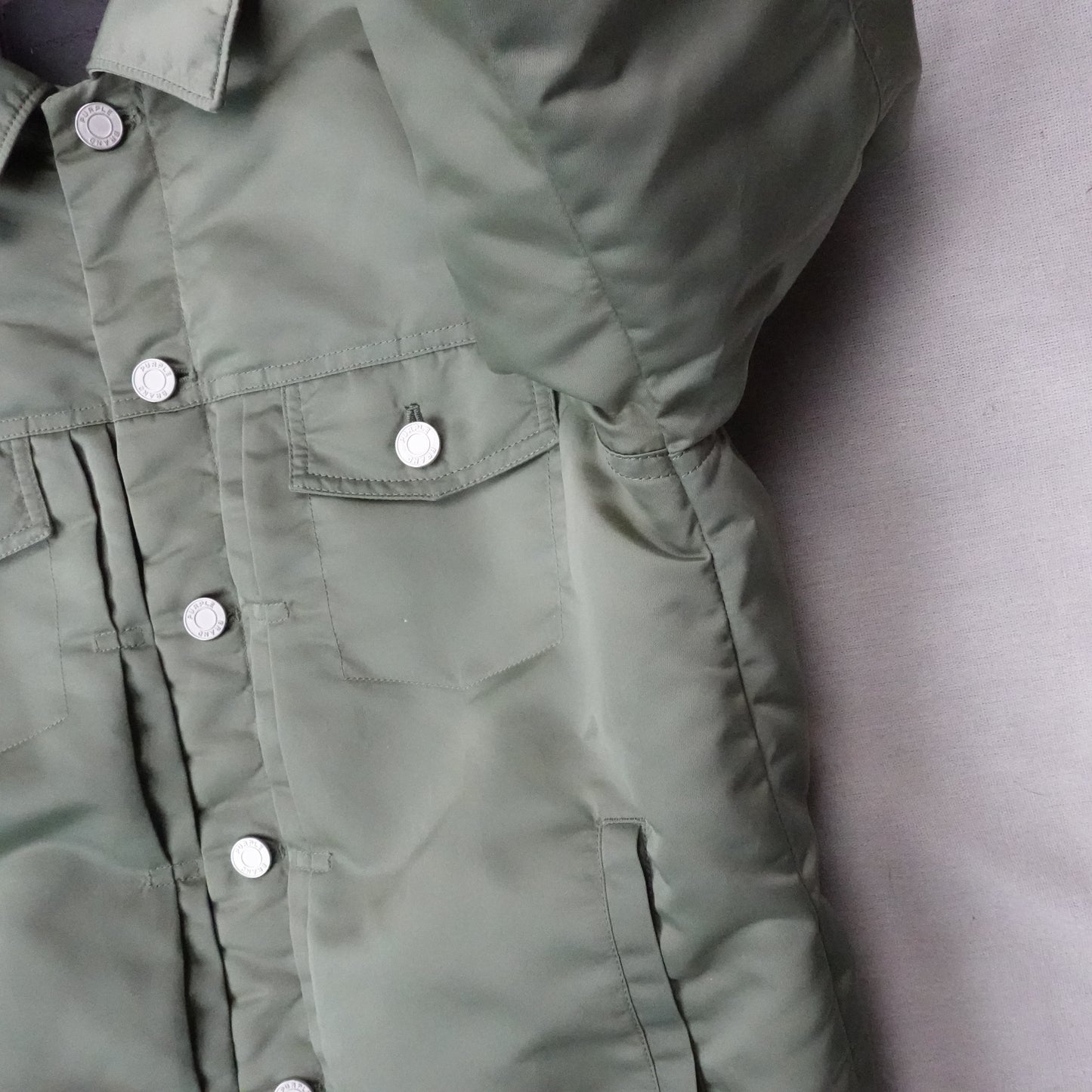 Purple Nylon Insulated Jacket - Size M