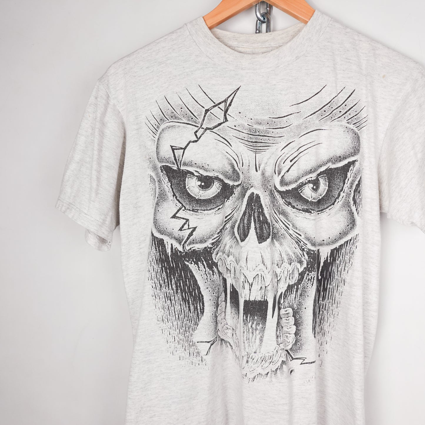 1990s Skull Face Tee - Size M