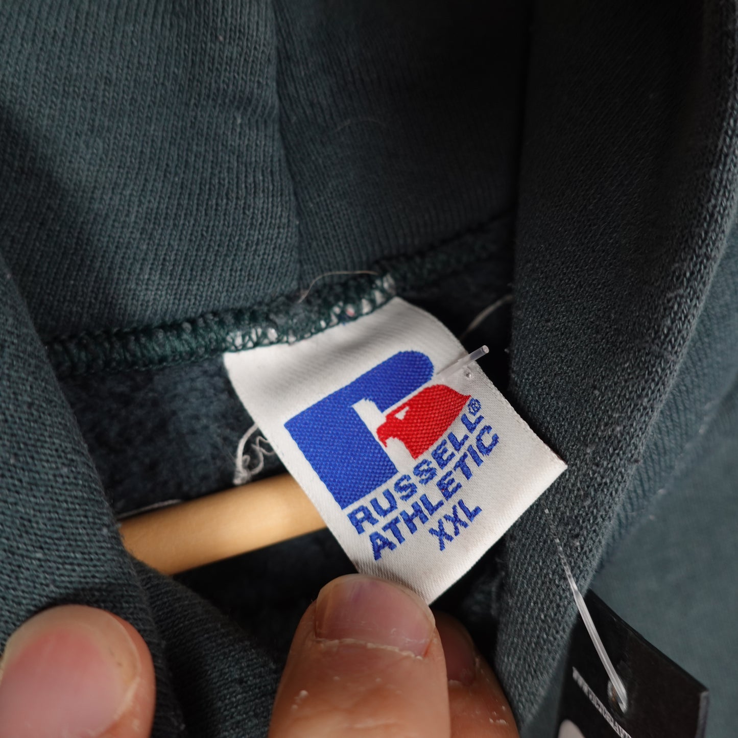 Vintage Russell Green Hoodie - Size XL