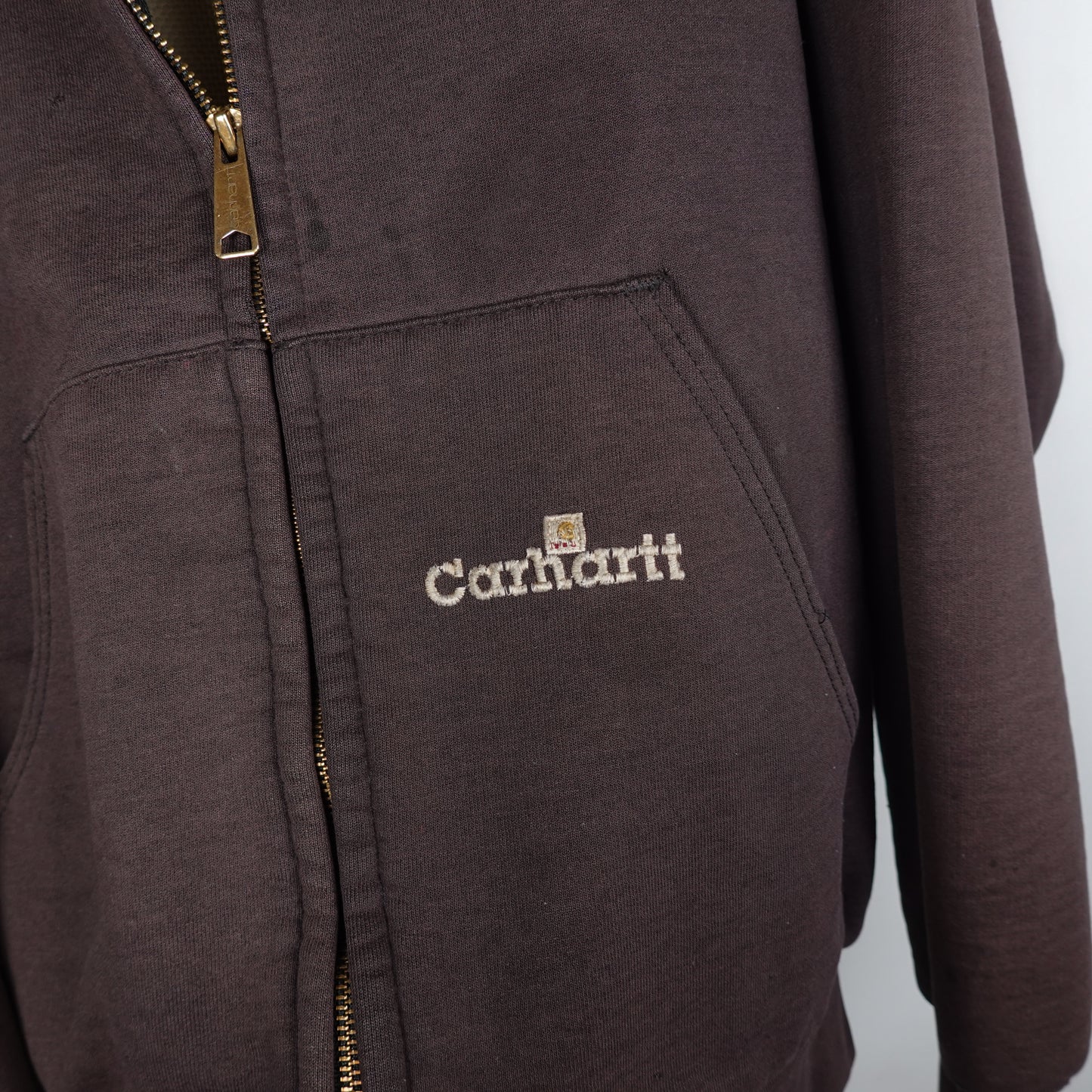 Vintage Carhartt Thermal Zip Hoodie - Size L