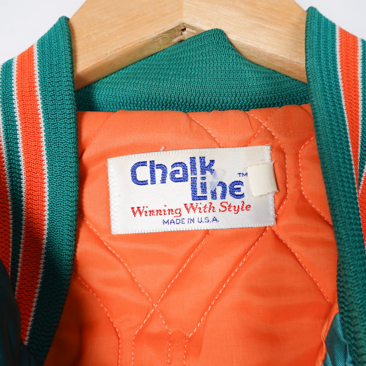 Vintage Miami Dolphins Satin Bomber Jacke - Size L