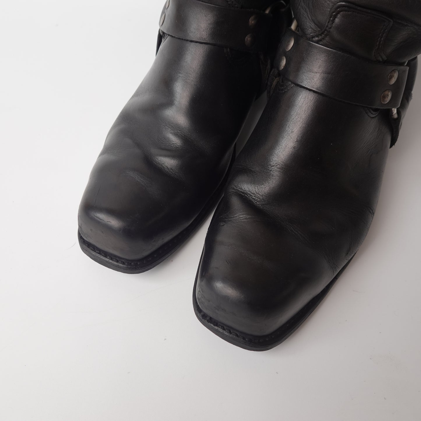Vintage Harley Leather Steel Toe Boots - Size 12