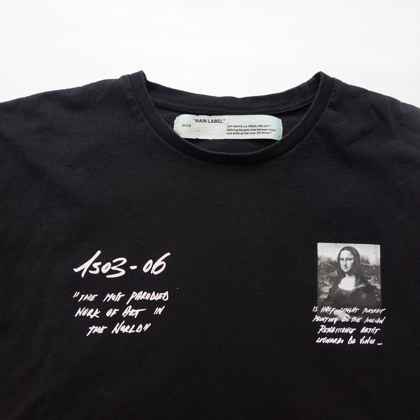 Off White Mona Lisa Graphic Oversized Tee - Size S