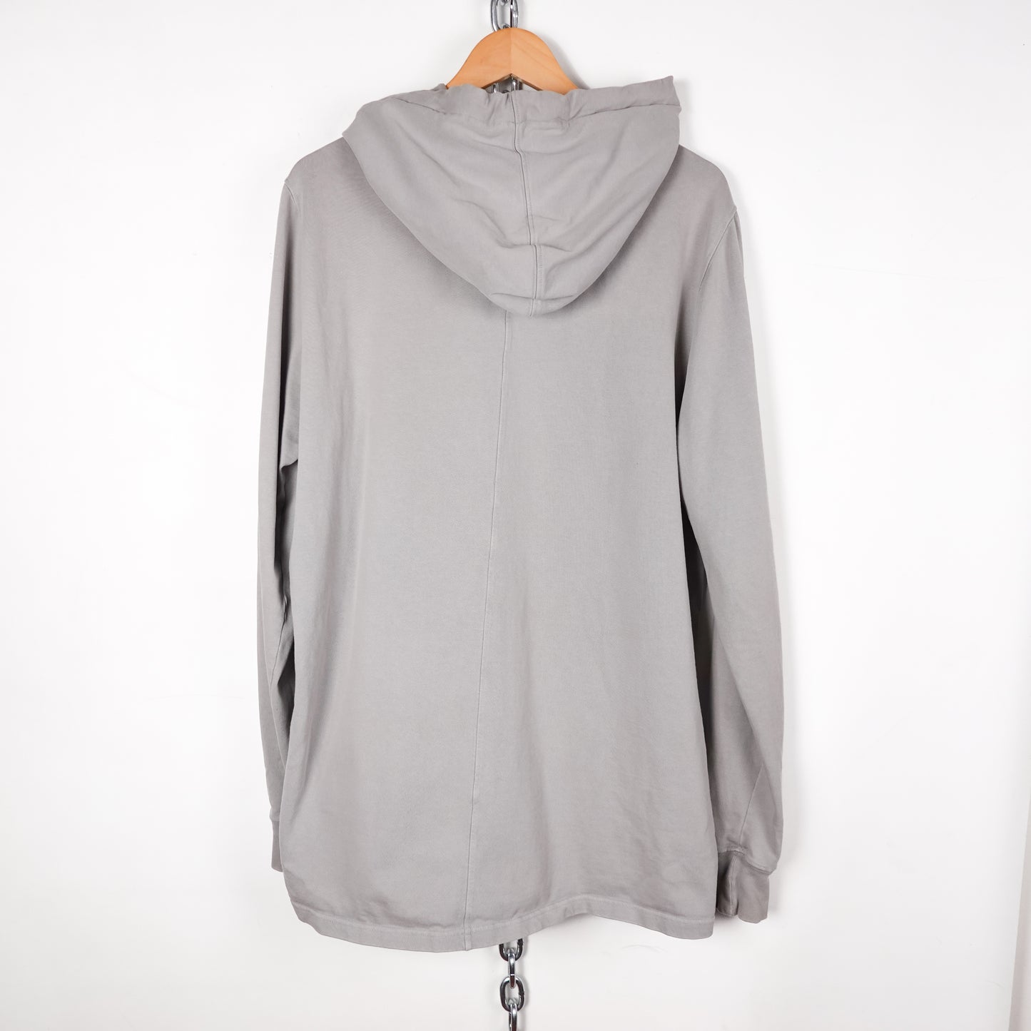 Rick Owens DRK SHDW Pullover Hoodie Stone Grey - Size L