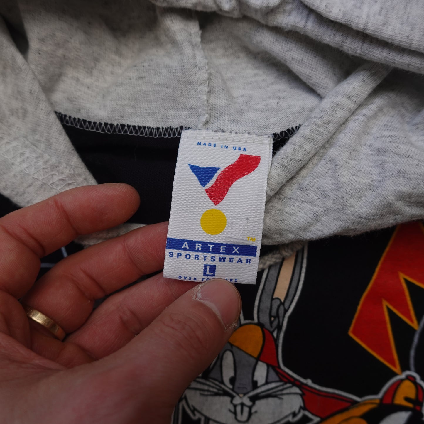 1993 Looney Toons Light Hoodie - Size L