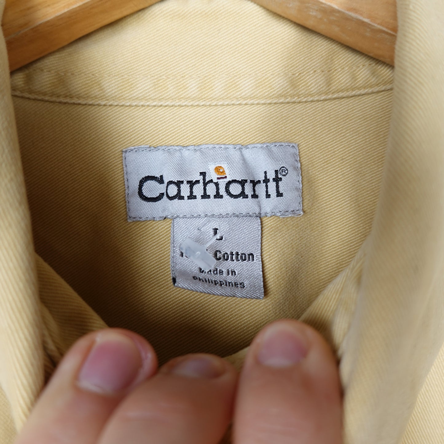 Vintage Carhartt Yellow Button up - Size L