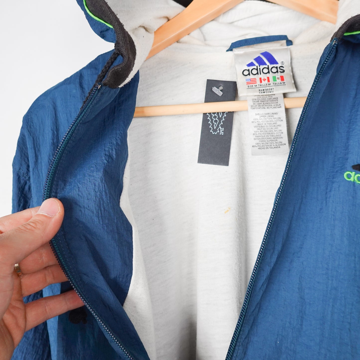 Vintage Adidas Hooded Jacket - Size M