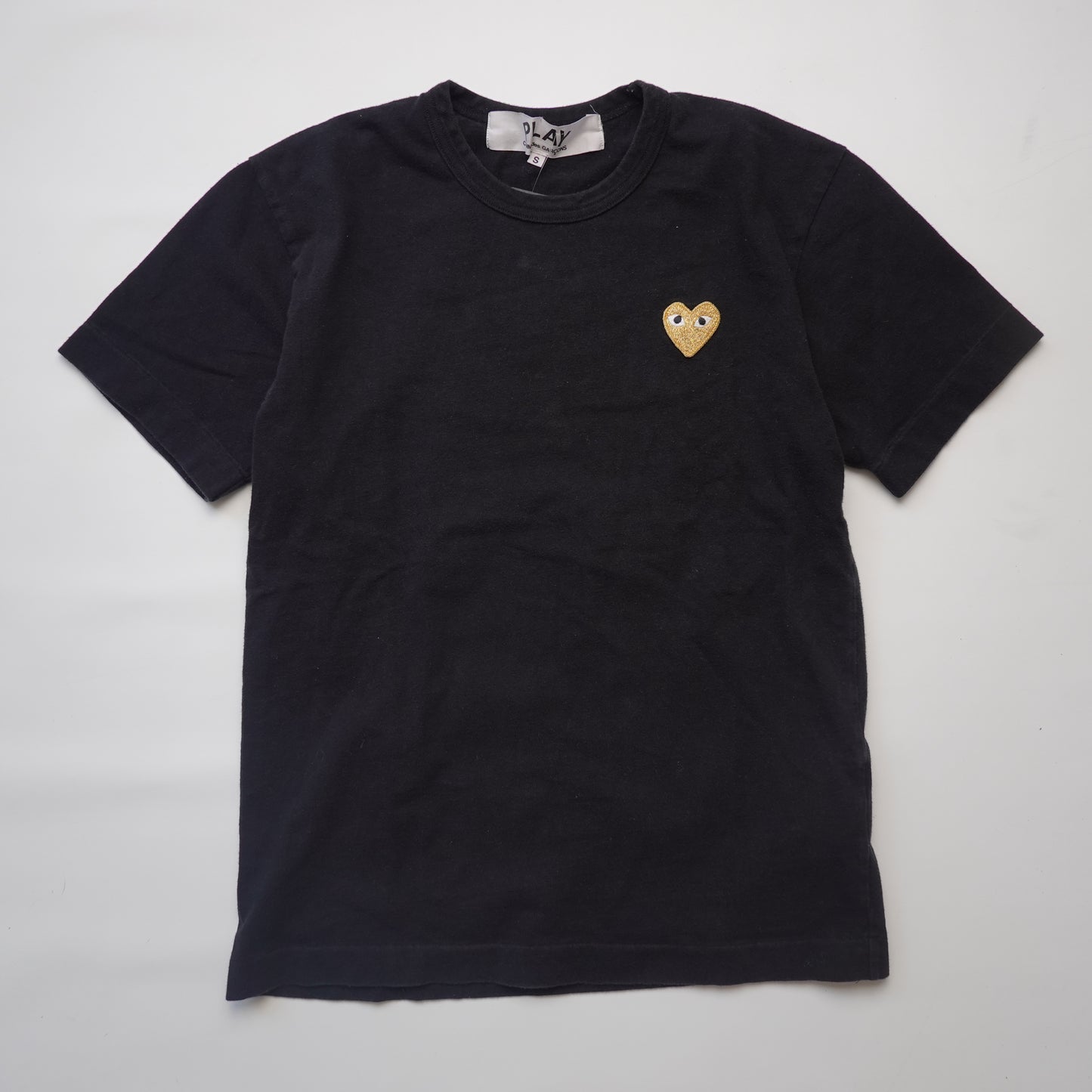 CDG Play Gold Heart Tee - Size S