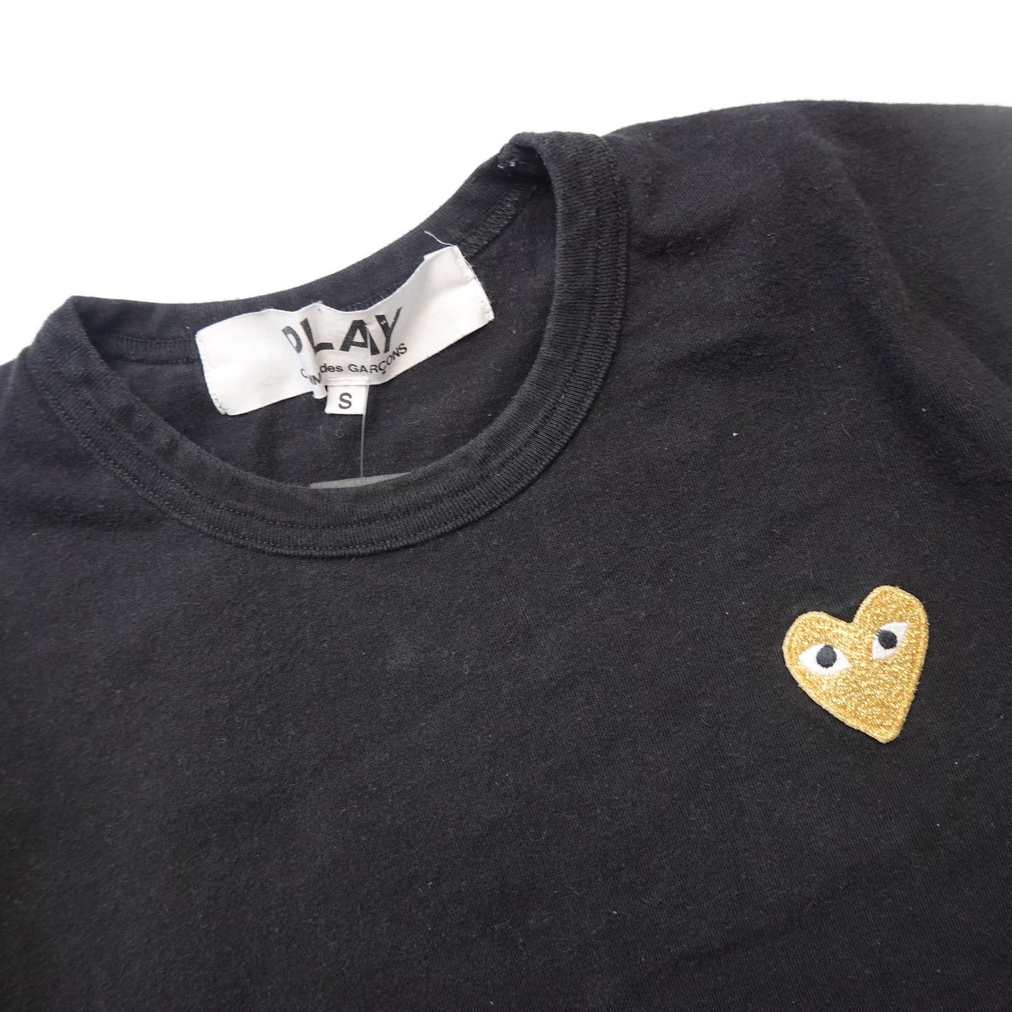 CDG Play Gold Heart Tee - Size S
