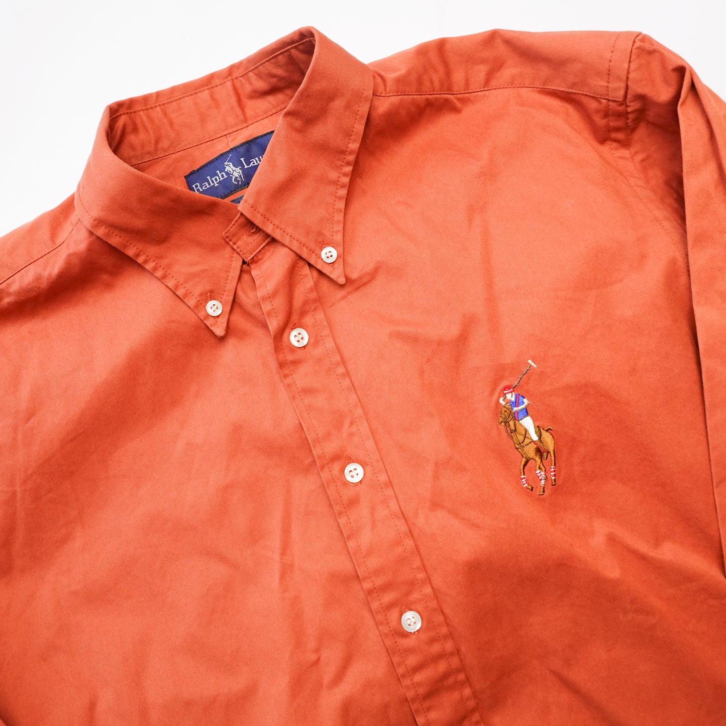 Polo RL Big Pony Button Up ORANGE - Size M