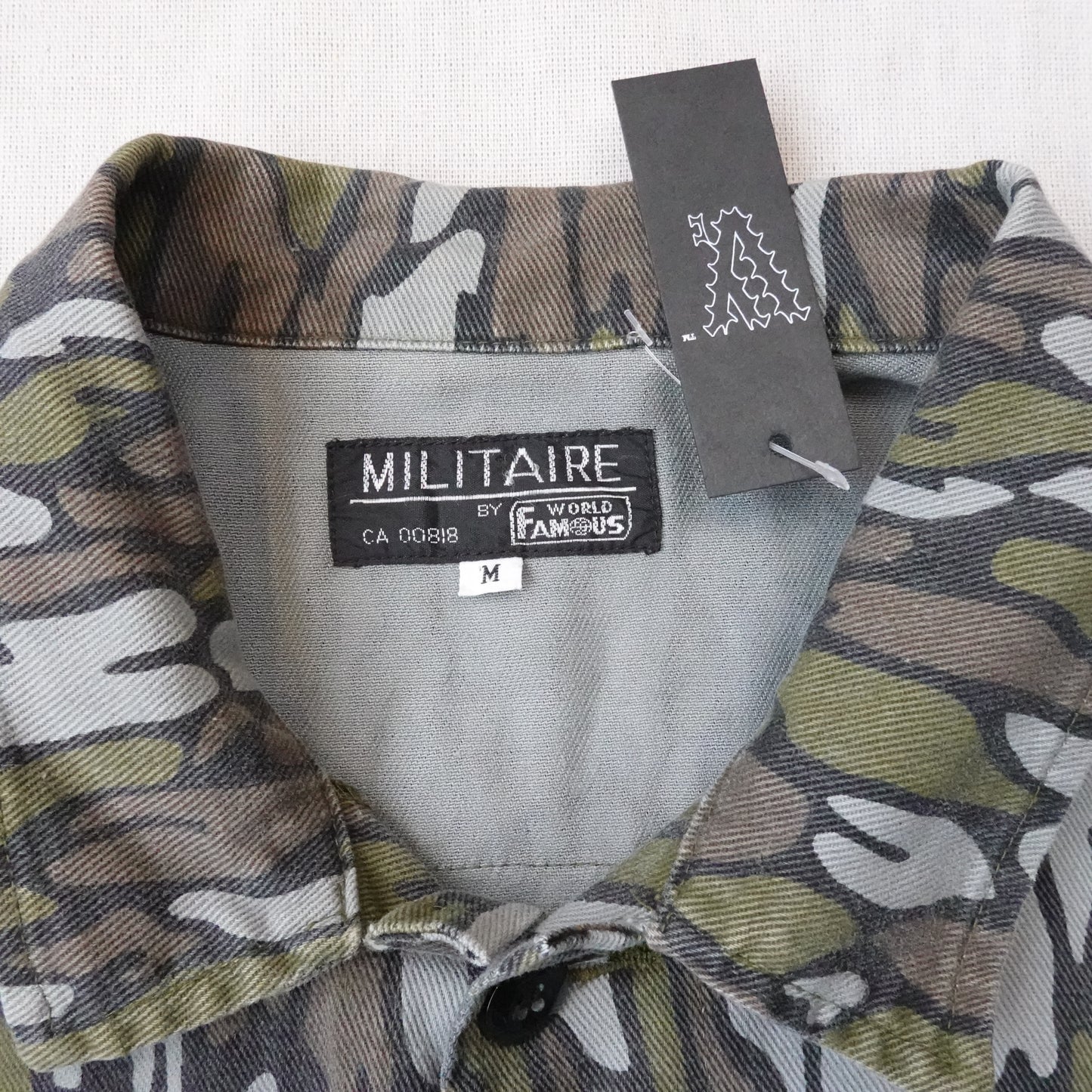 Vintage World Famous Camo Button Up - Size M