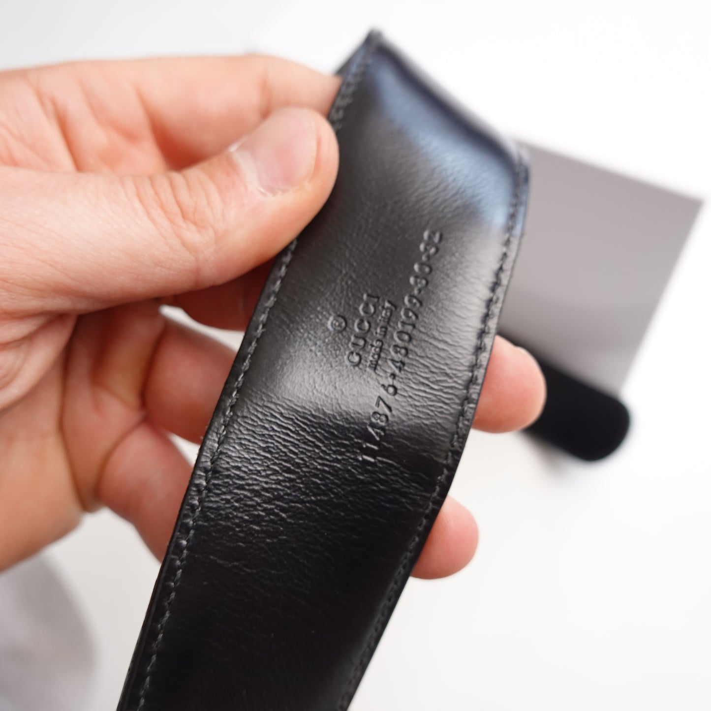 Gucci Canvas/Leather Belt - Size 28