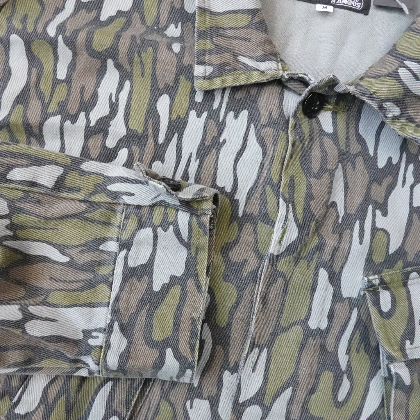 Vintage World Famous Camo Button Up - Size M