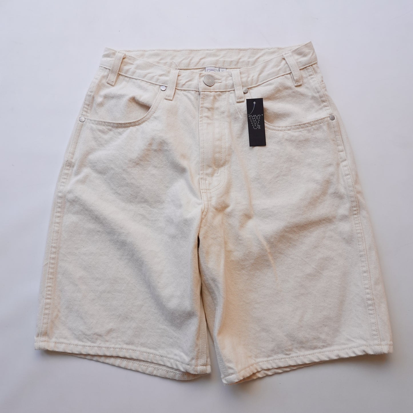 Paa Cream Denim Jorts - Size 30