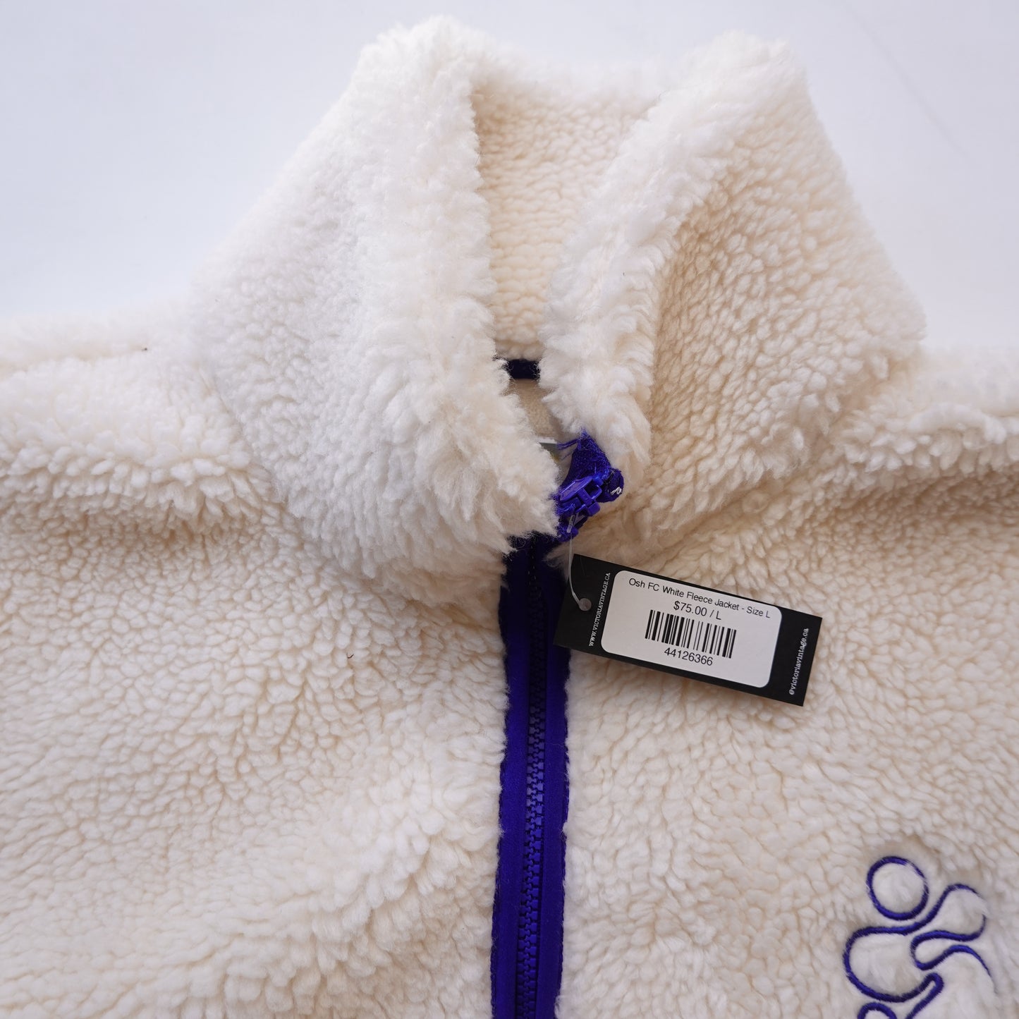Osh FC White Fleece Jacket - Size L