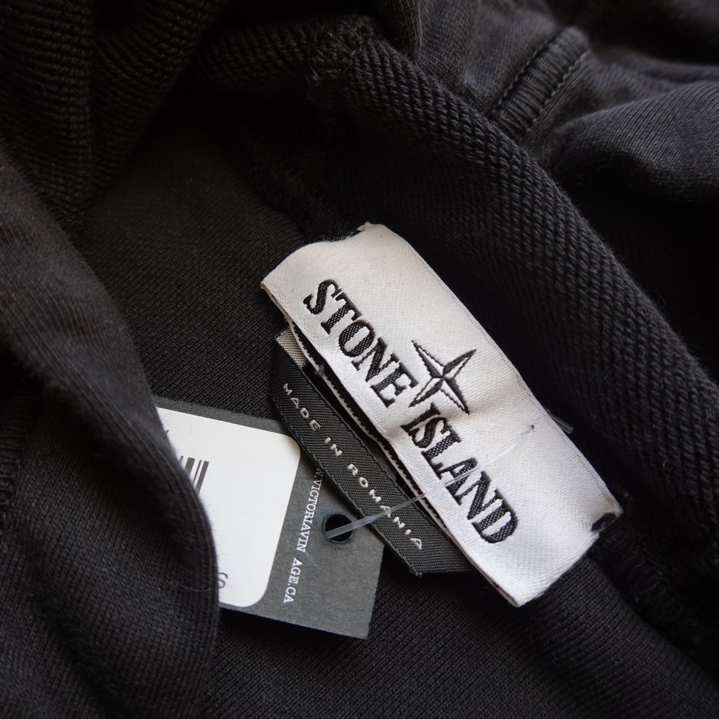 Stone Island Black Hoodie - Size M