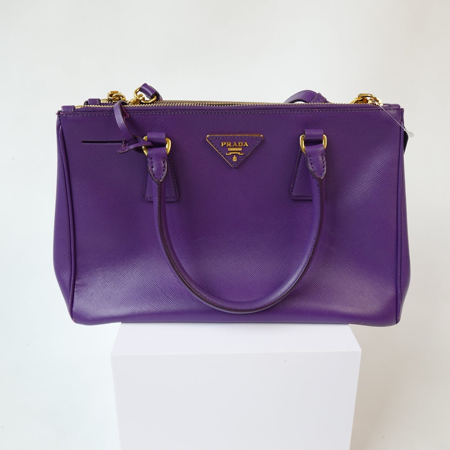 Prada Saffiano Galleria Double Zip Tote Bag