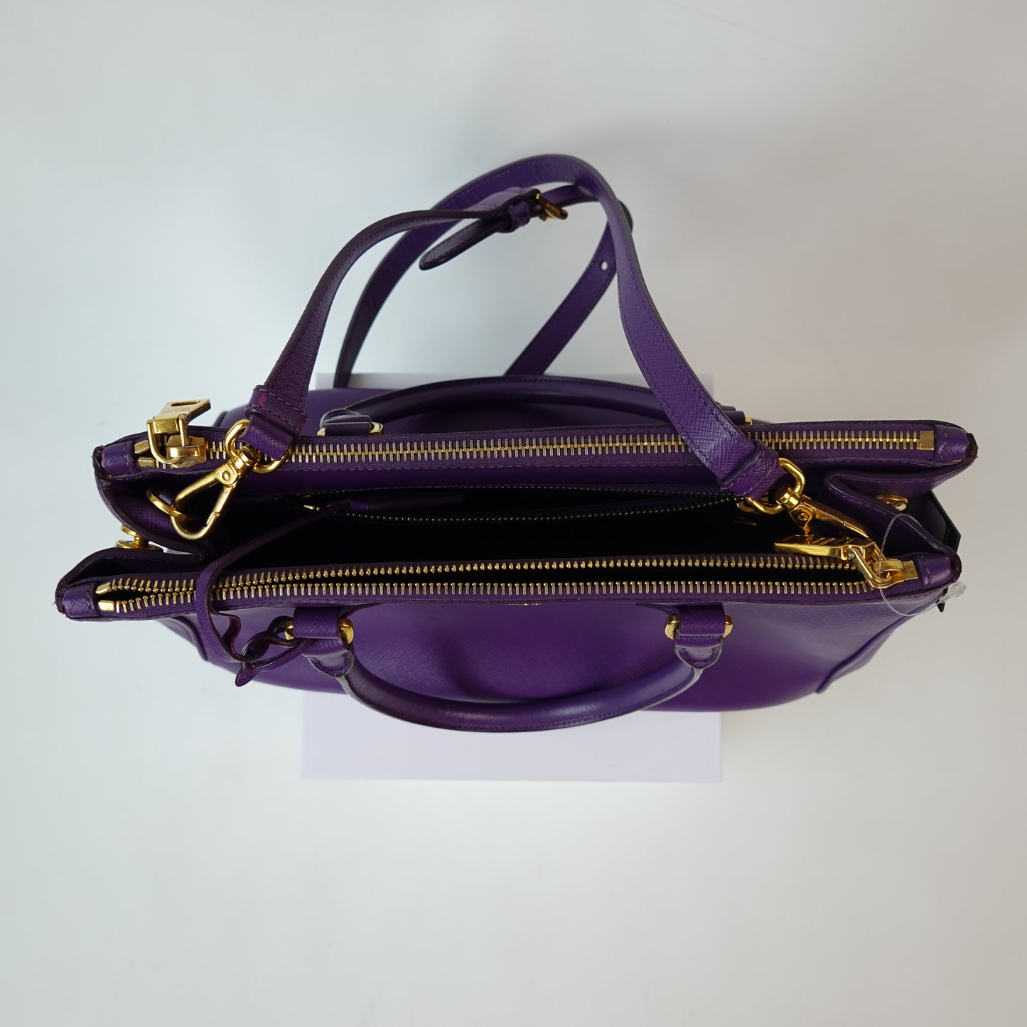 Prada Saffiano Galleria Double Zip Tote Bag