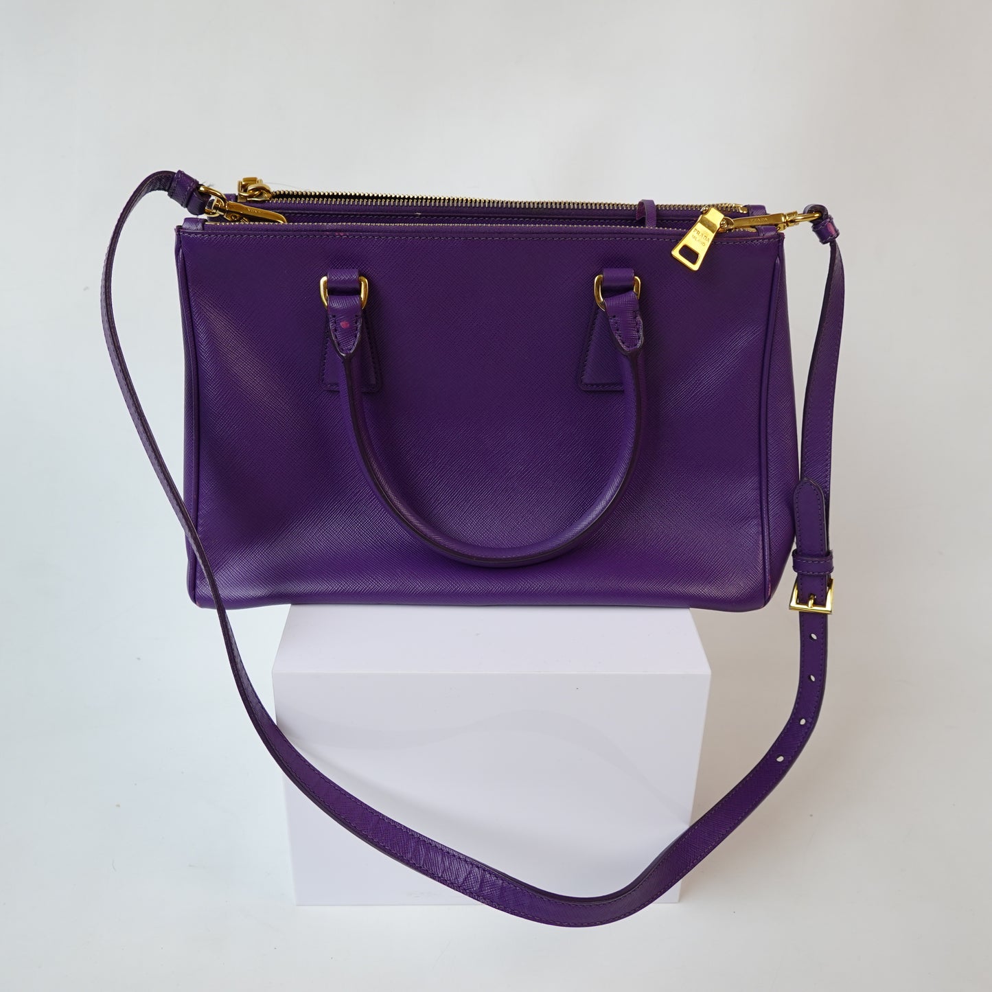 Prada Saffiano Galleria Double Zip Tote Bag