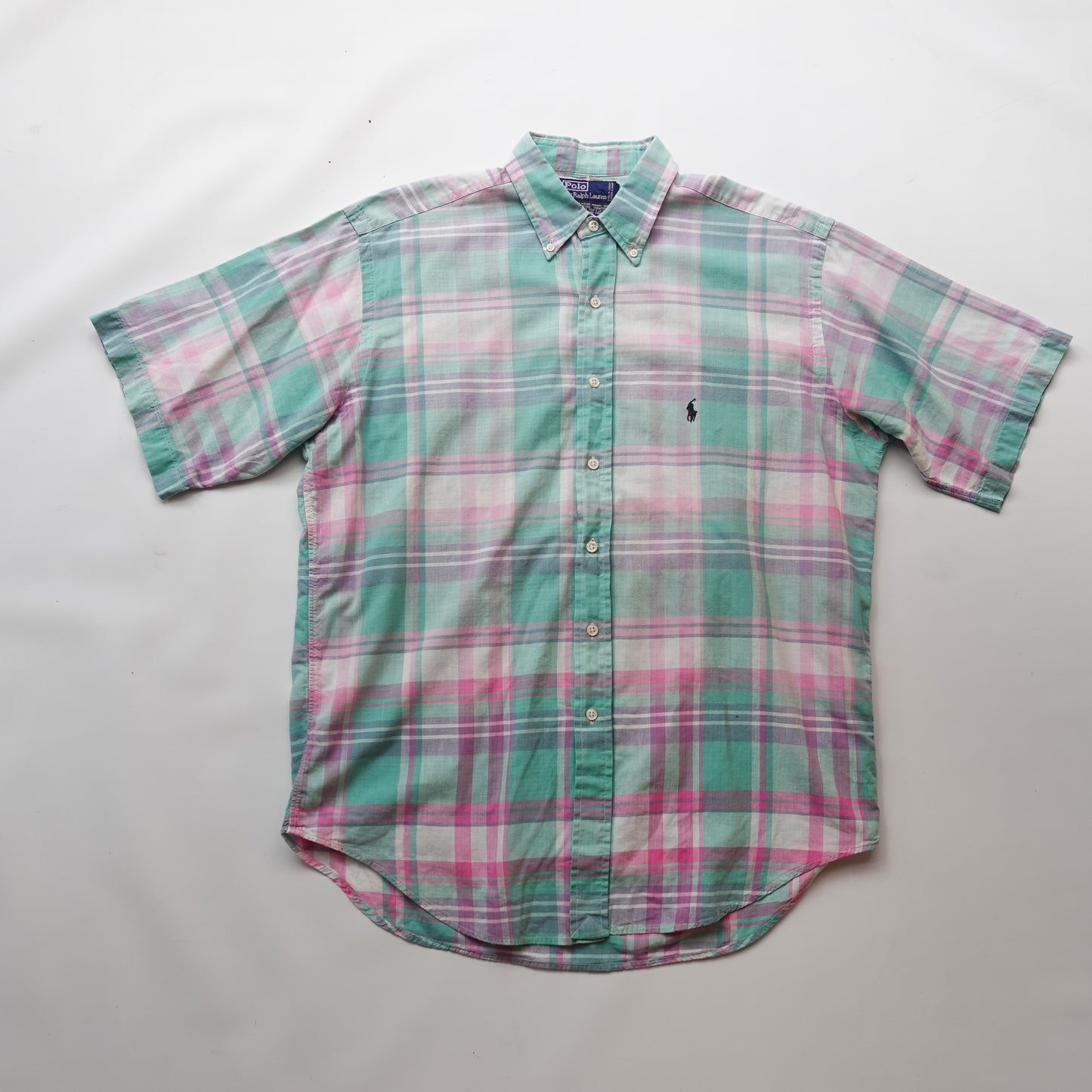 Ralph Lauren Polo Plaid SS Button Up - Size L