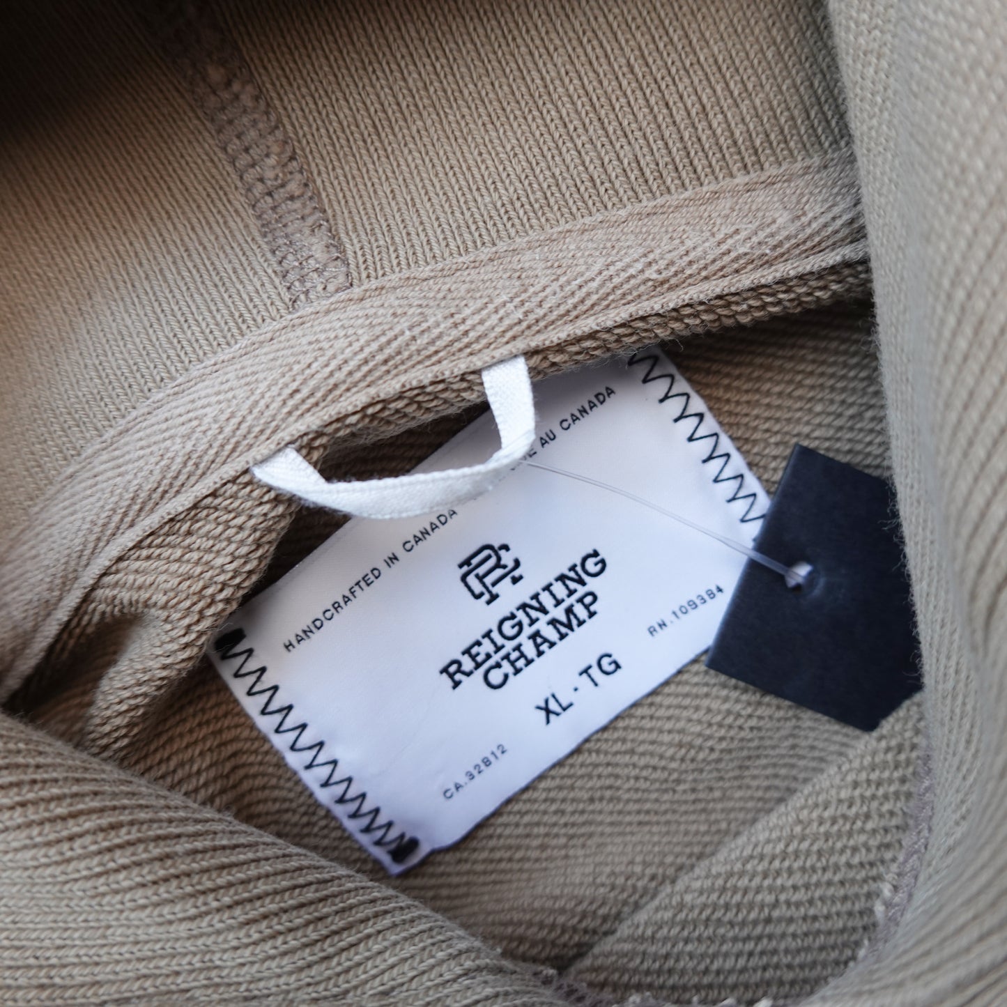 Reigning Champ Beige Hoodie - Size XL