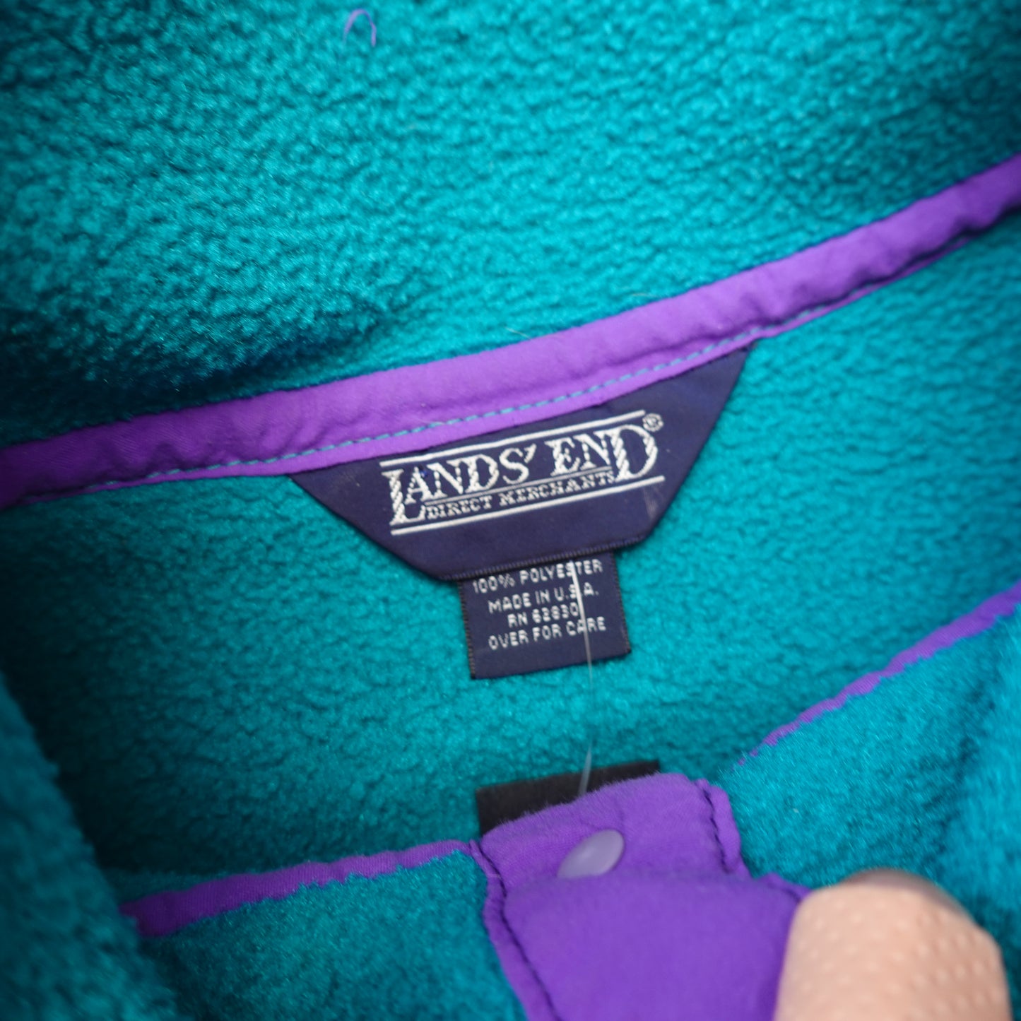 1990s Lands End Synchilla Fleece - Size M