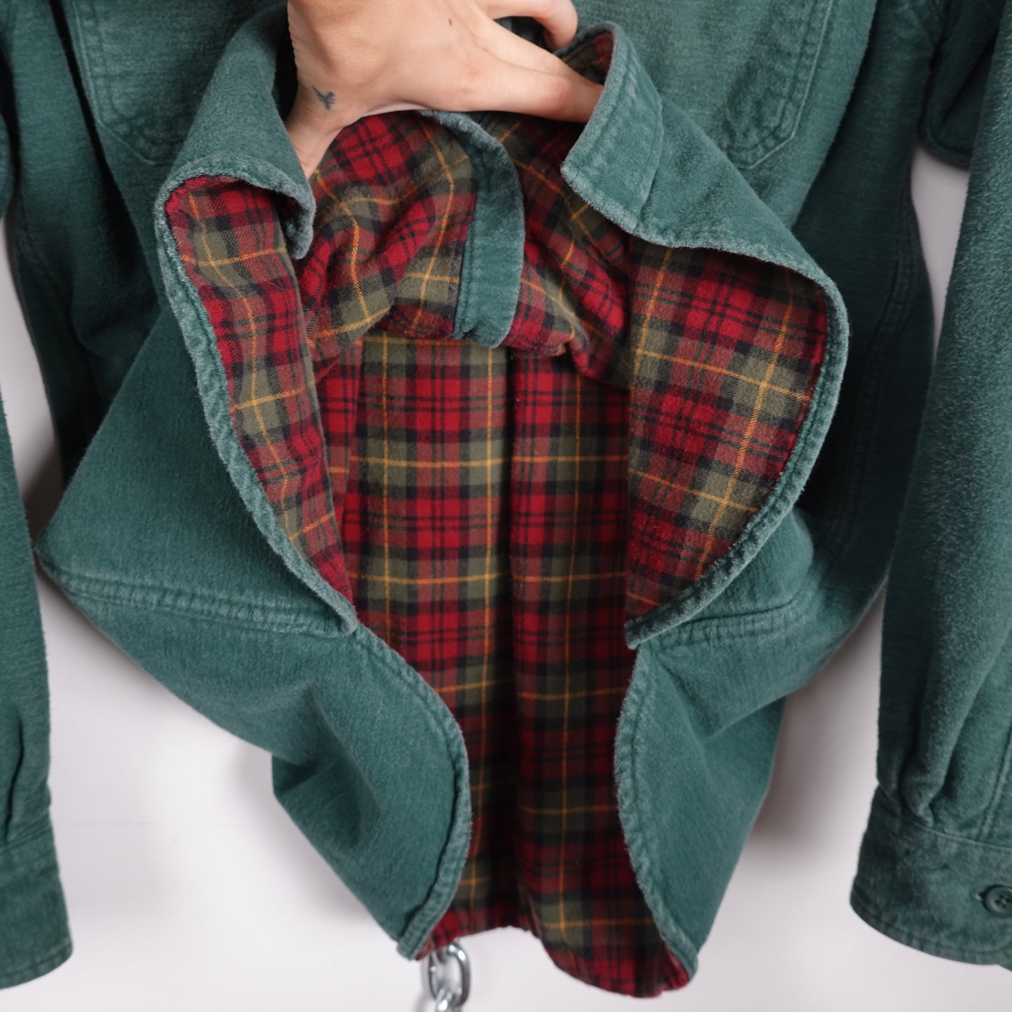 Vintage L.L. Bean Green Lined Button Up - Size M