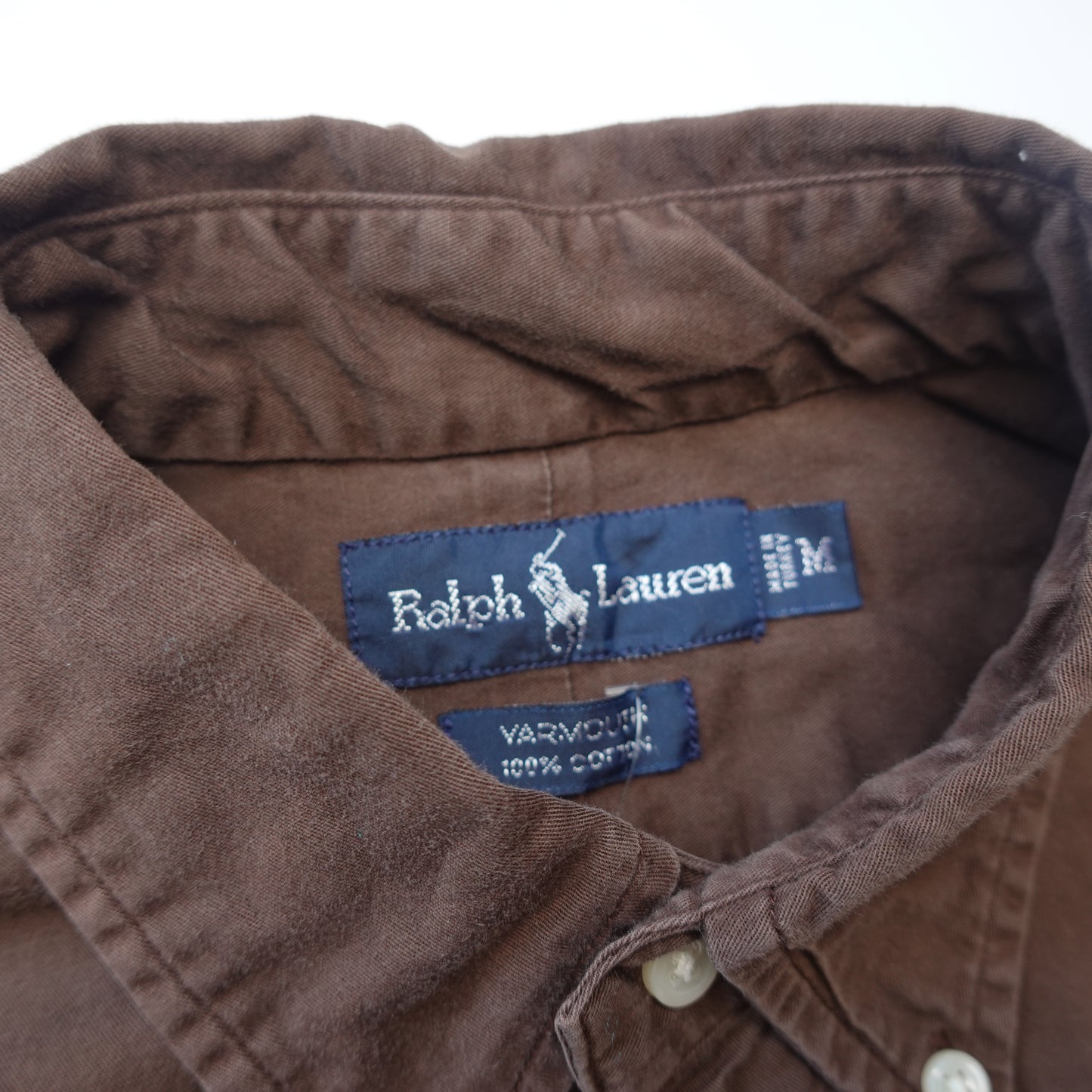 Polo RL Brown Button up - Size M