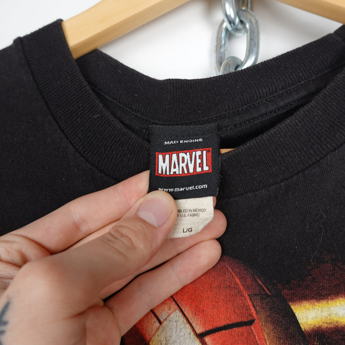 Y2K Iron Man Tee - Size L