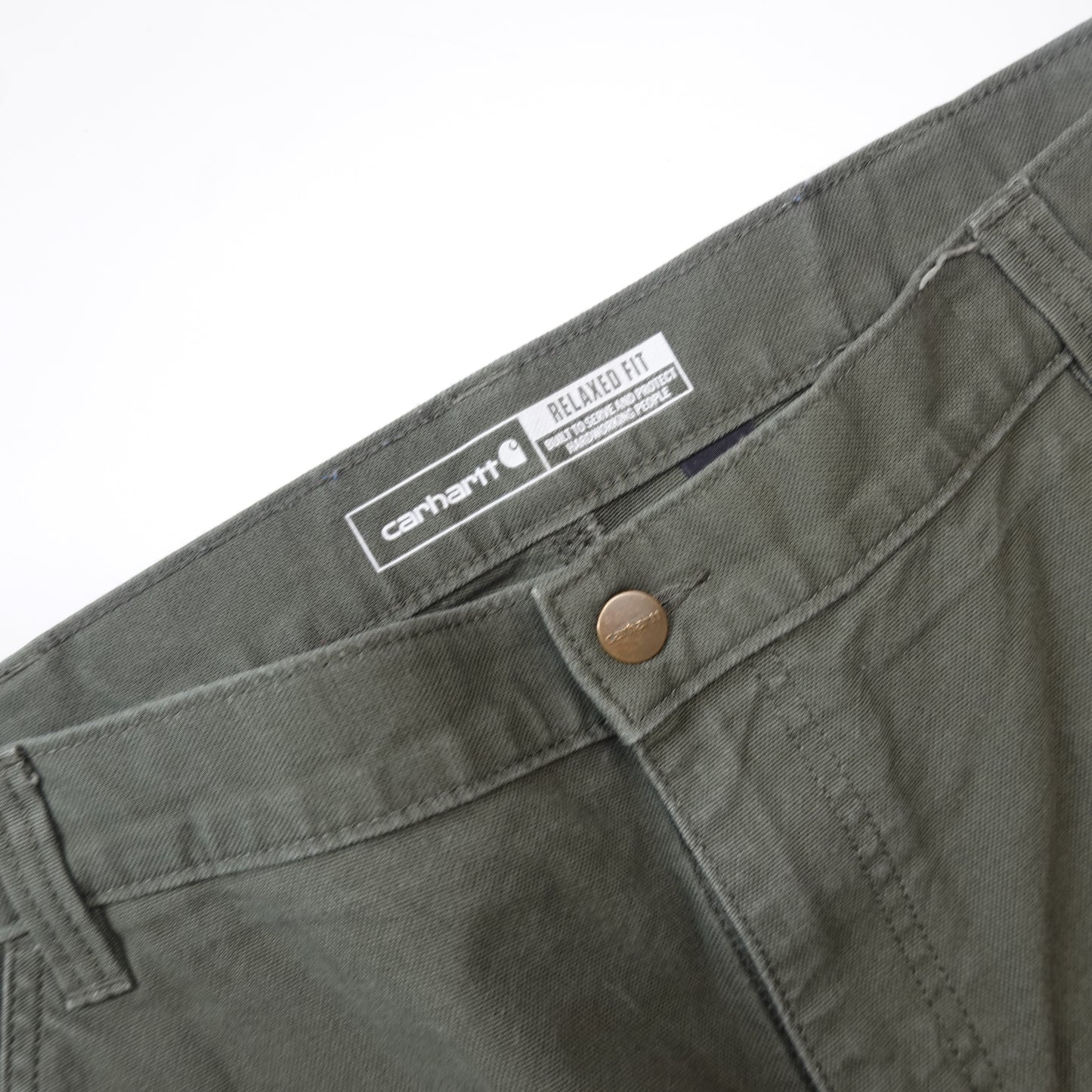 Carhartt Olive Green Double Knees - Size 38