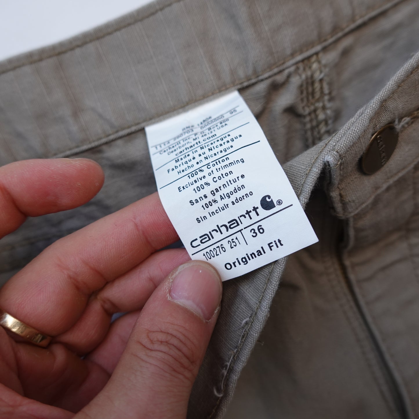 Carhartt Short LIGHT BROWN - Size 36