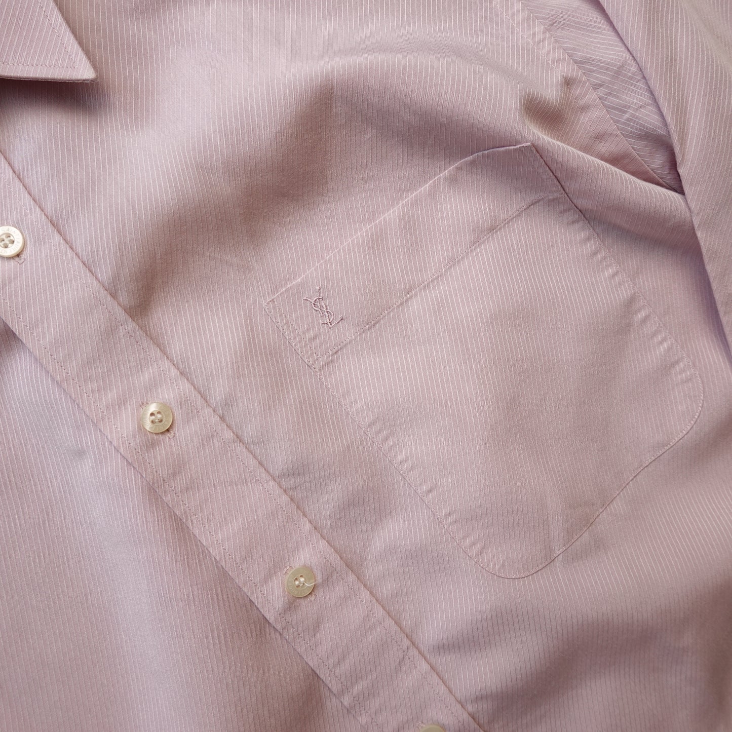 Vintage YSL Pink Button Up Shirt - Size XL