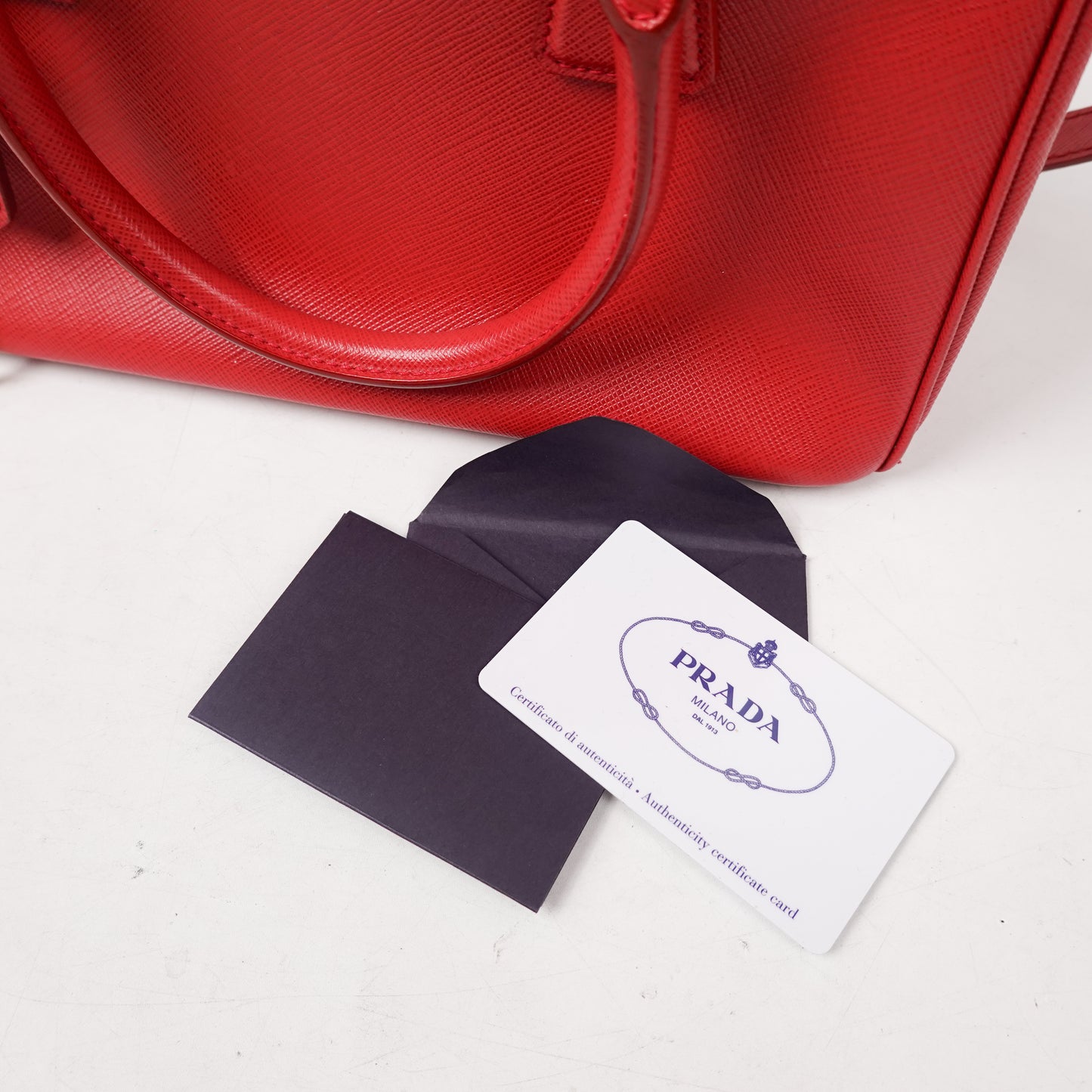 Prada Red Galleria Saffiano Leather Bag