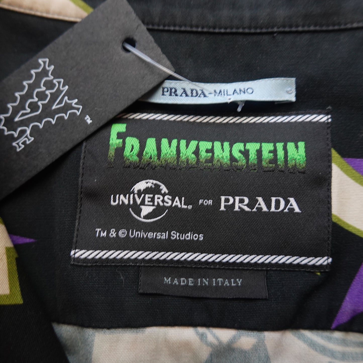 2019 Prada Frankenstein Universal SS Bowling Shirt - Size M