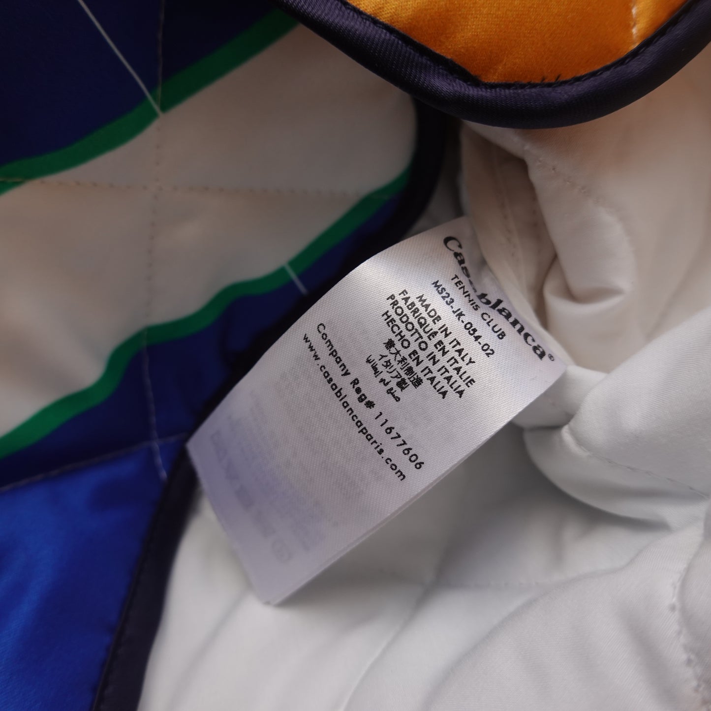 Casablanca Tennis Club Quilted Jacket - Size XL