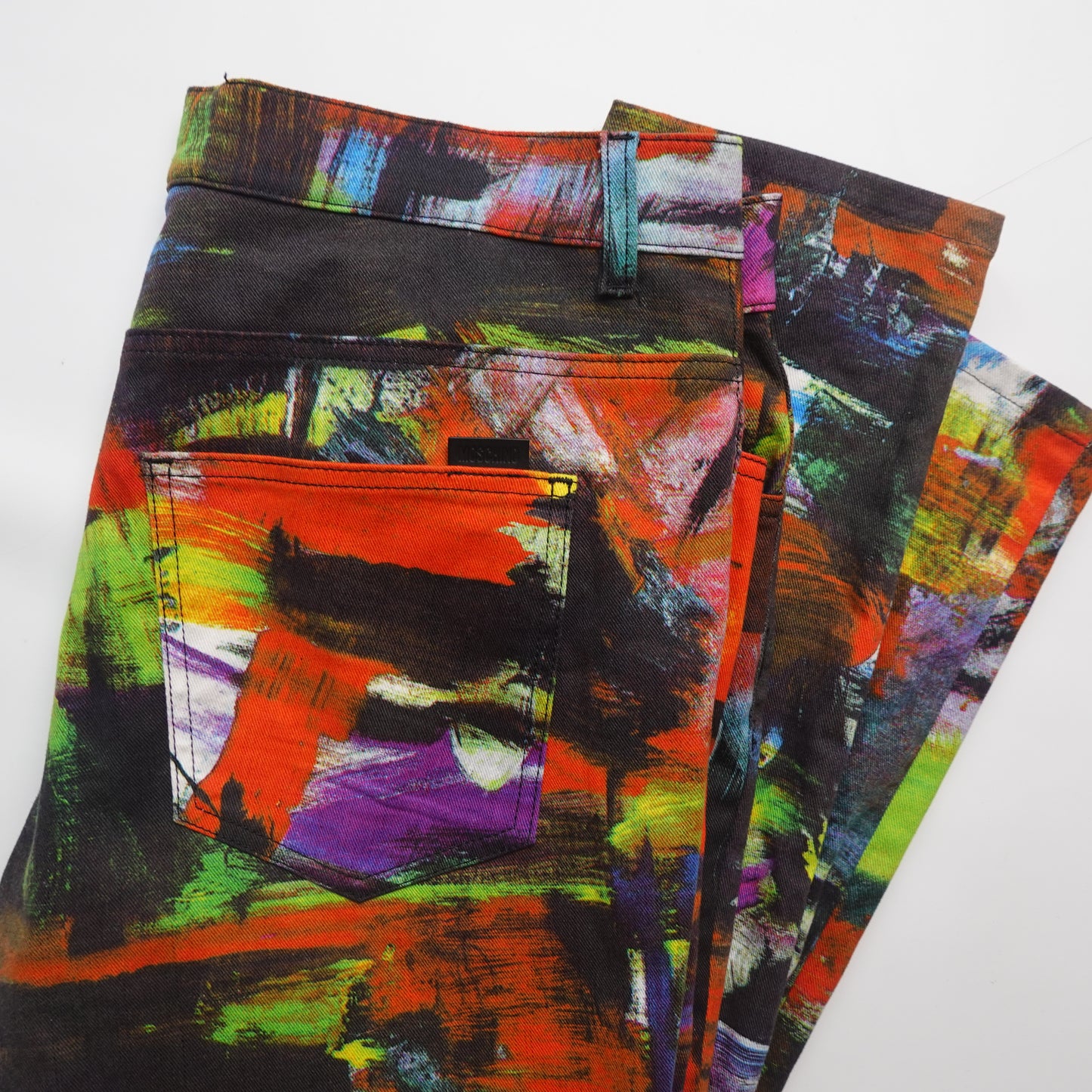 Moschino Printed Denim Trousers - Size 38