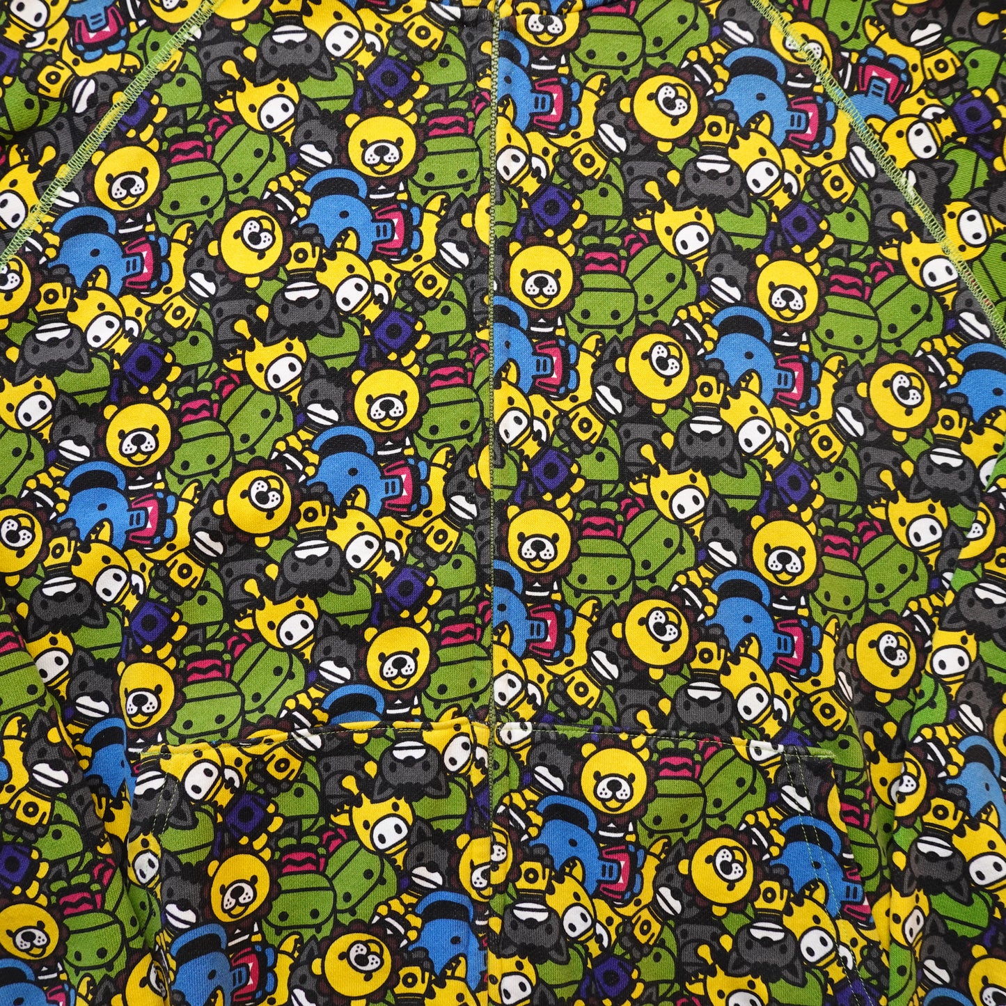 Bape Baby Milo Animal Safari Full Zip Hoodie - Size L